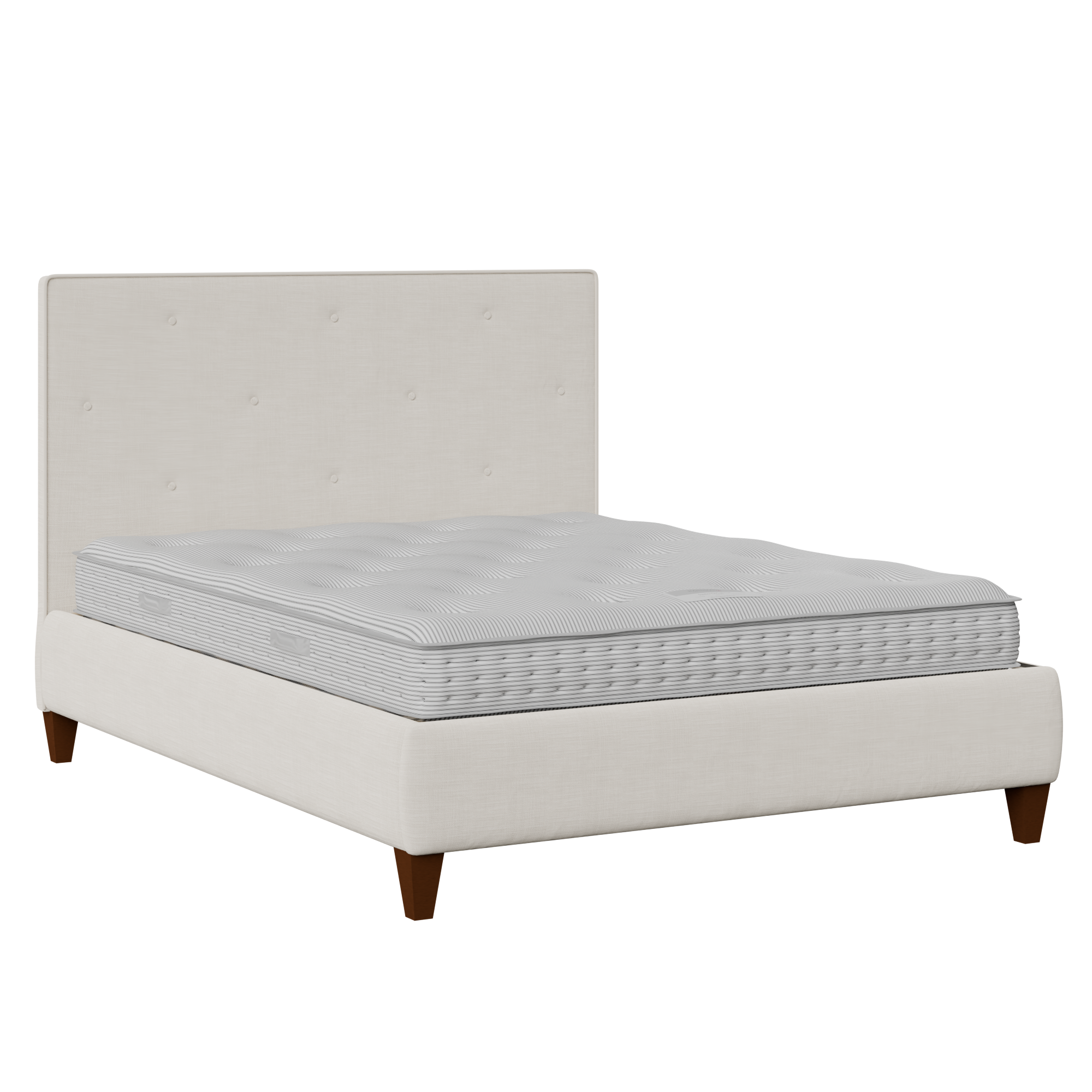 Yushan Buttoned Diagonal stoffen bed in mist