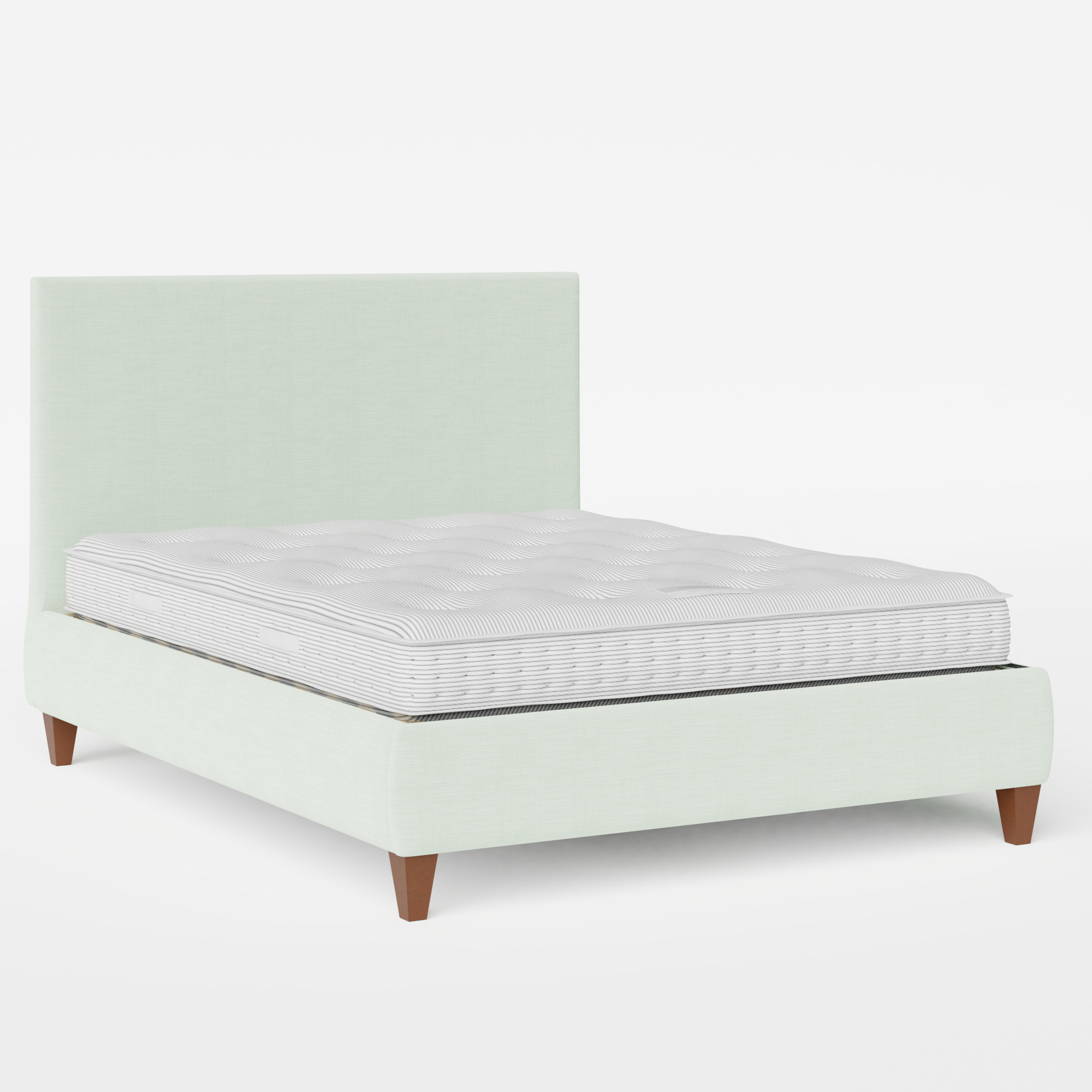 Yushan upholstered bed in duckegg fabric