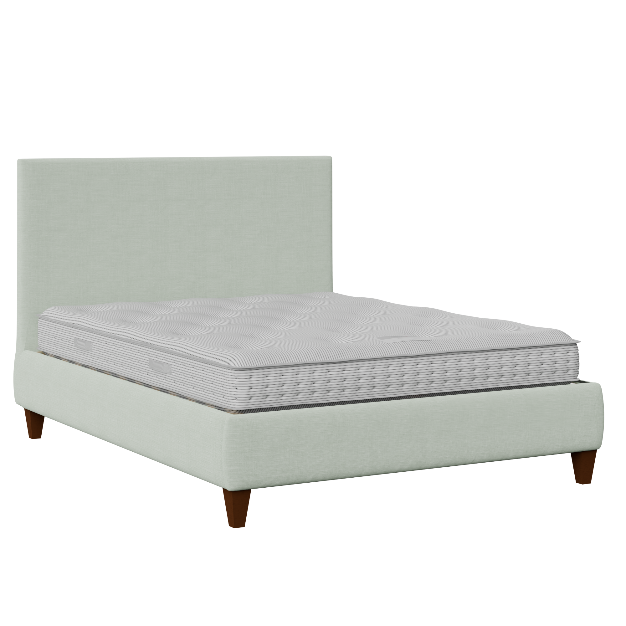 Yushan upholstered bed in duckegg fabric