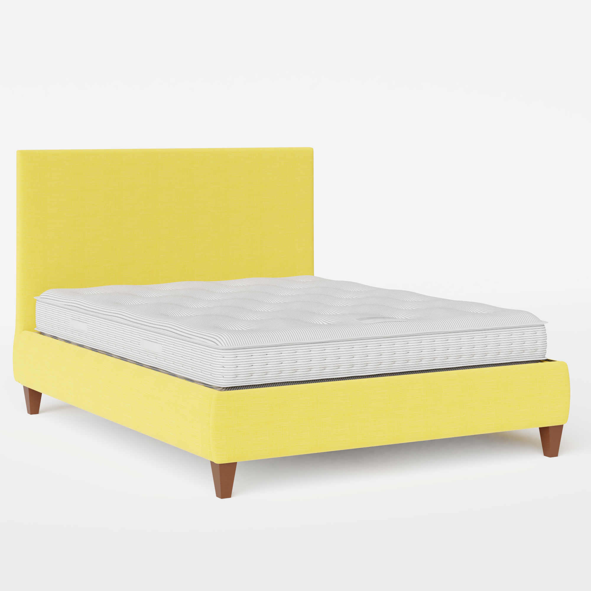 Yushan upholstered bed in sunflower fabric