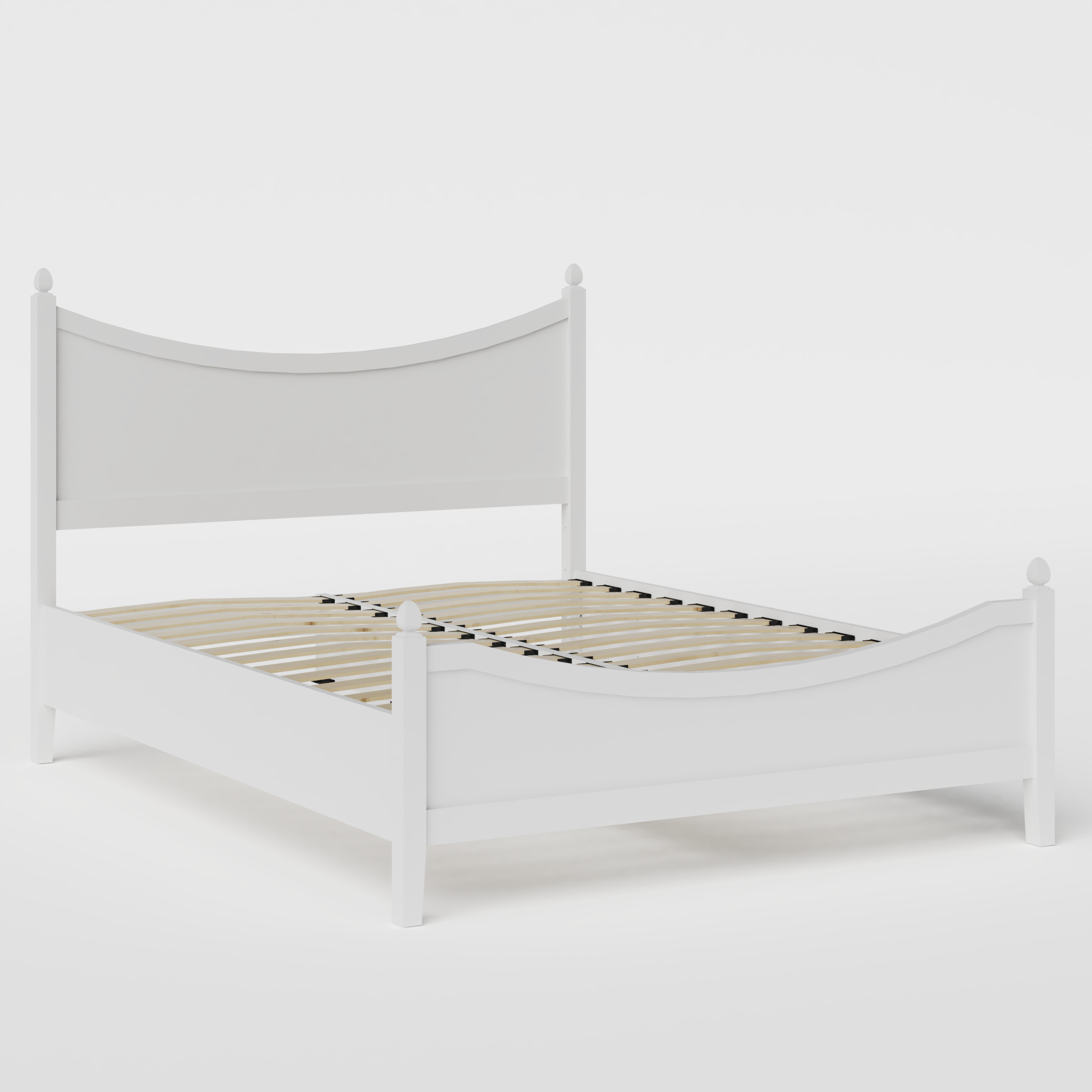 Blake Low Footend Painted painted wood bed in white