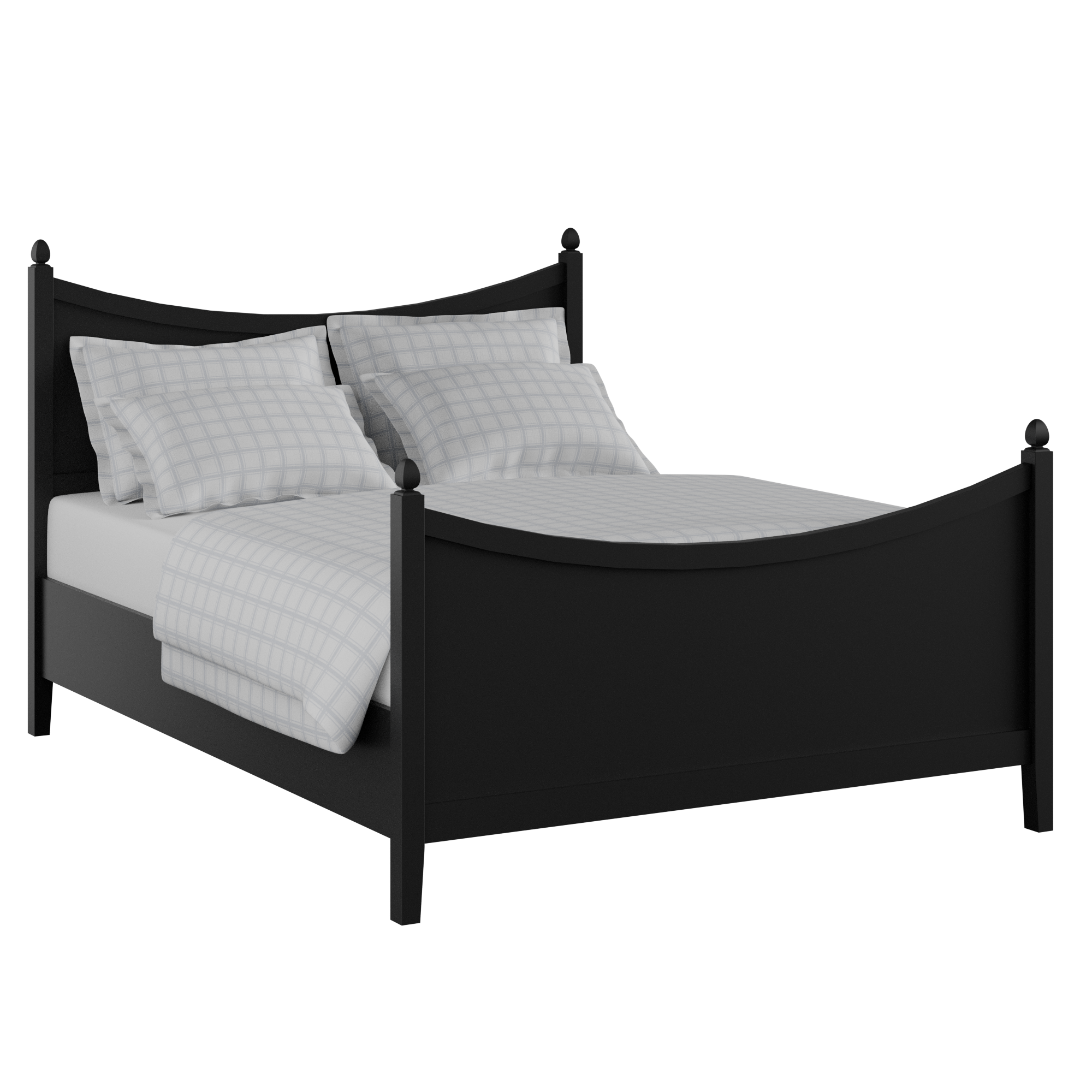 Blake Painted painted wood bed in black with Juno mattress