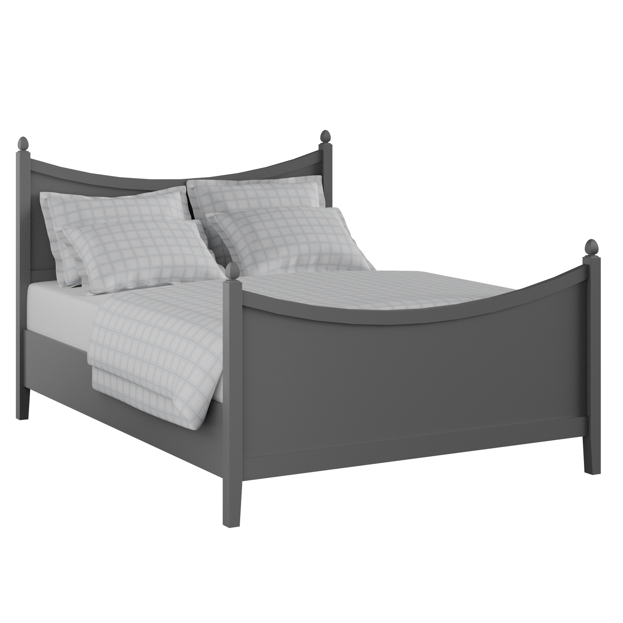Blake Painted painted wood bed in grey with Juno mattress