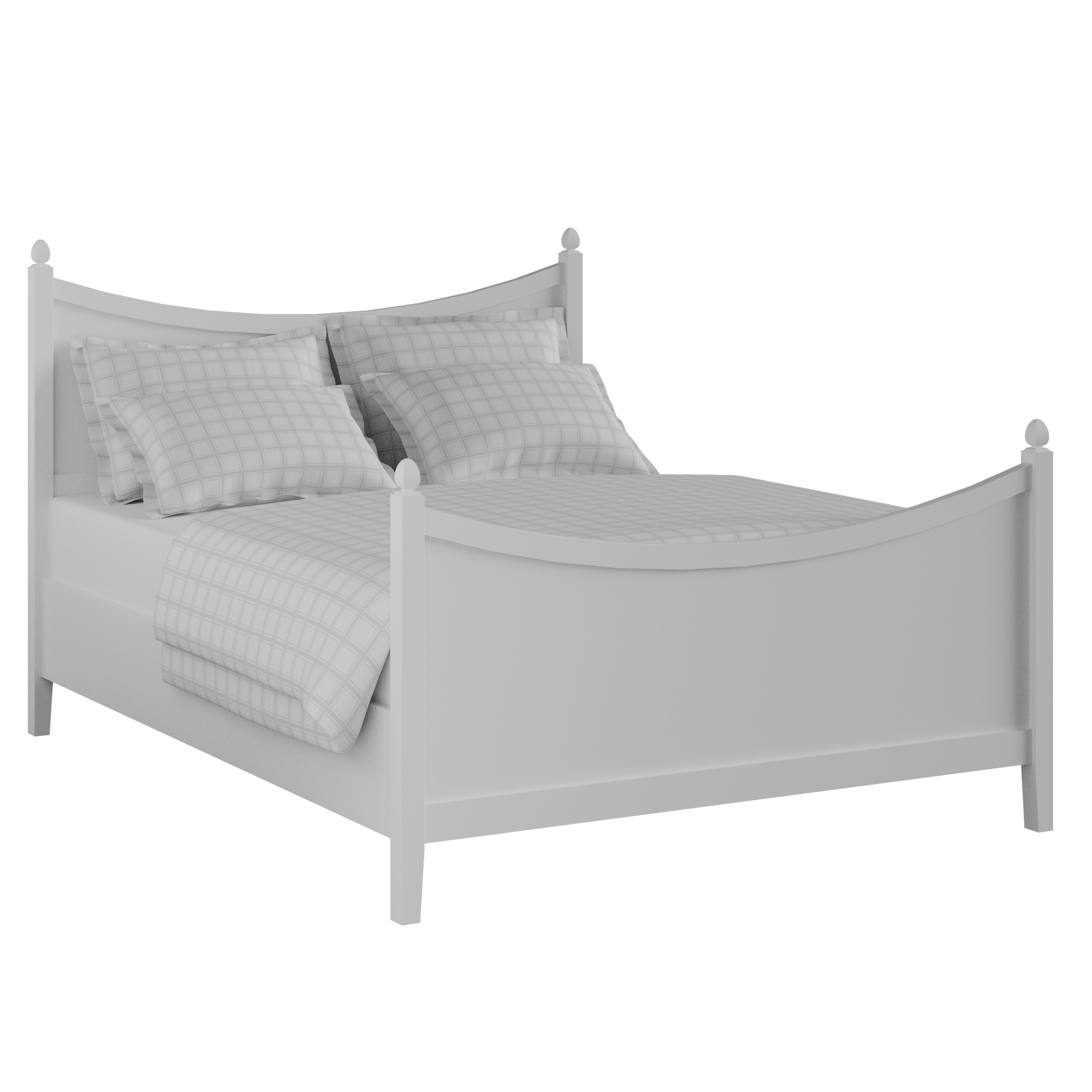 Blake Painted houten bed in wit met matras