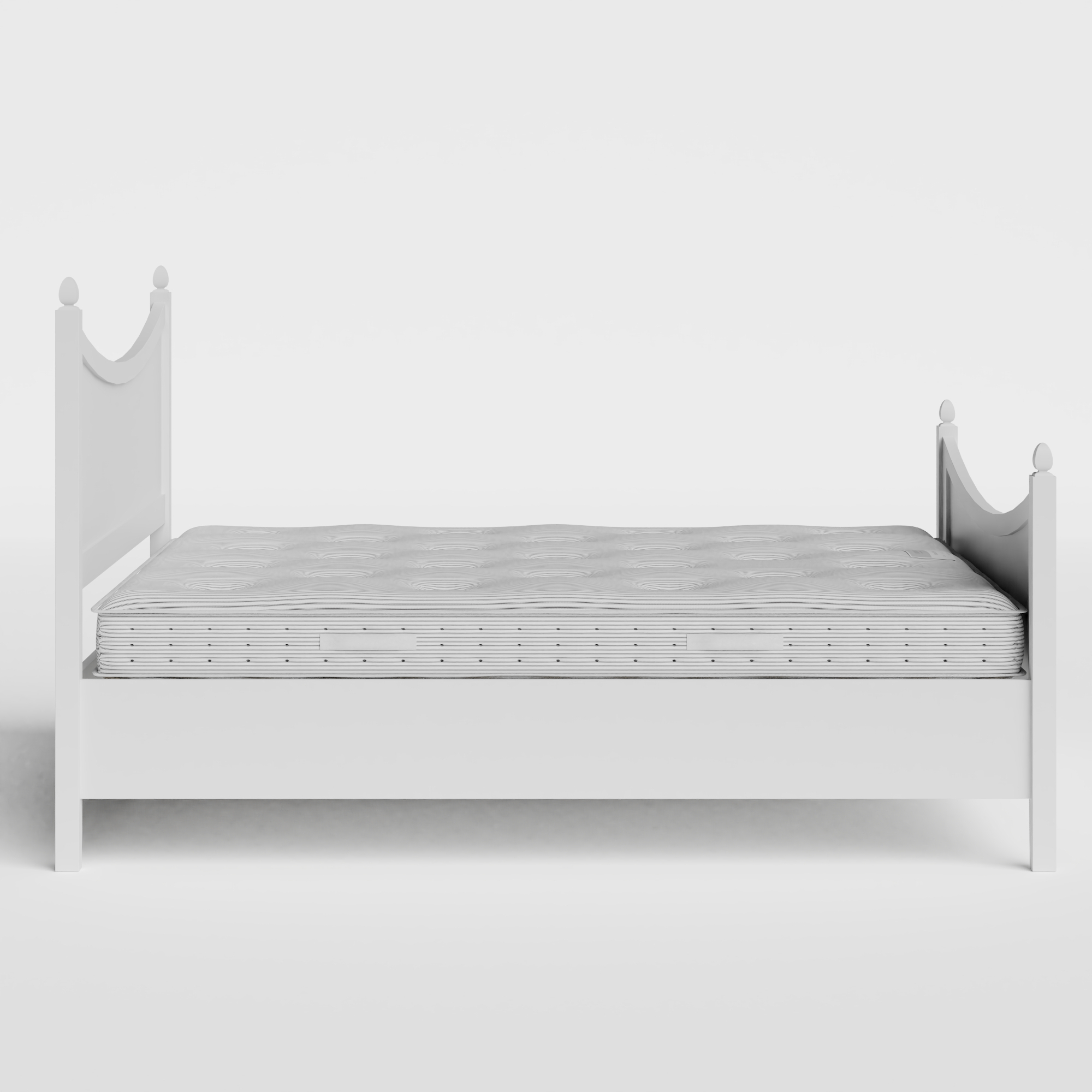 Blake Painted painted wood bed in white with Juno mattress