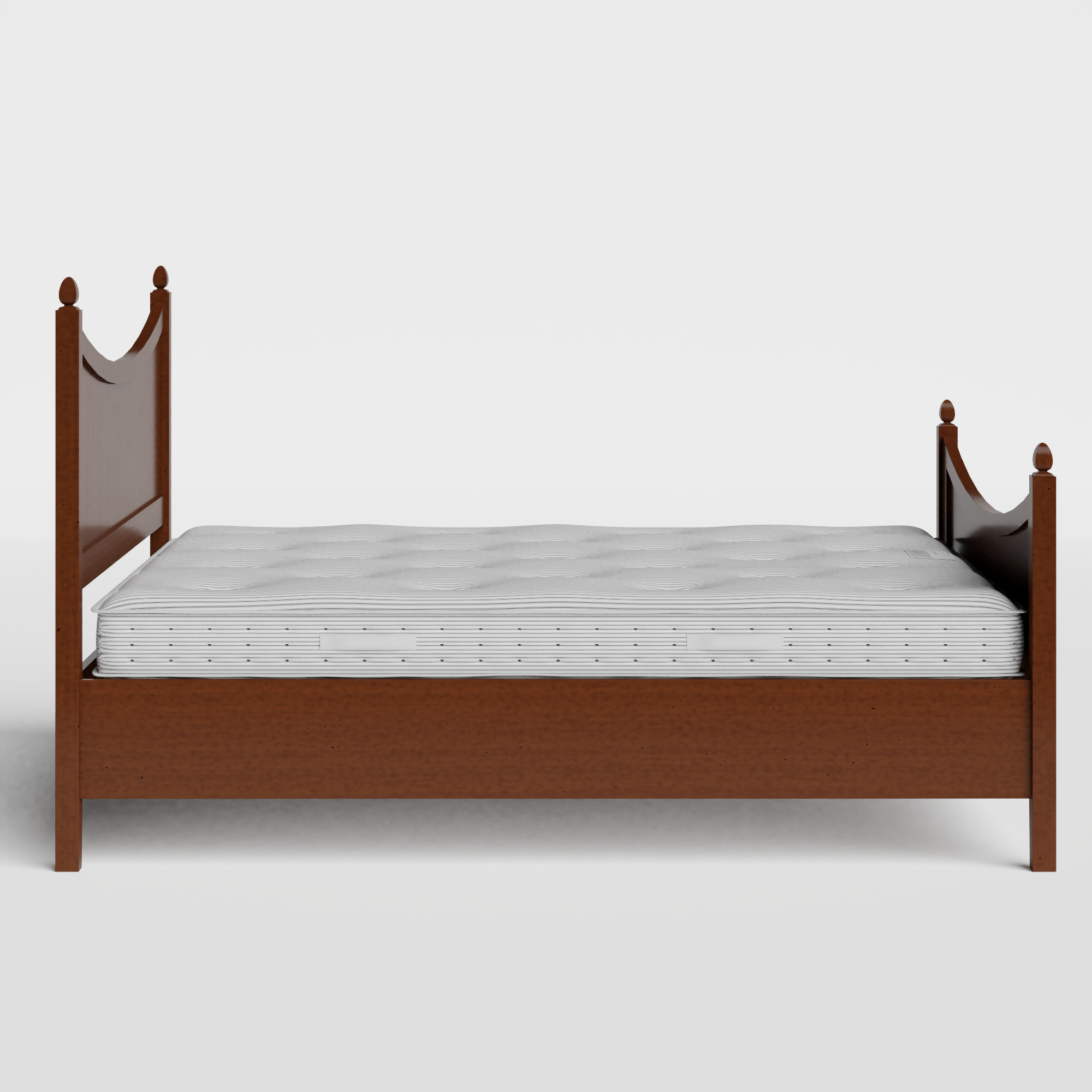 Blake wood bed in dark cherry with Juno mattress