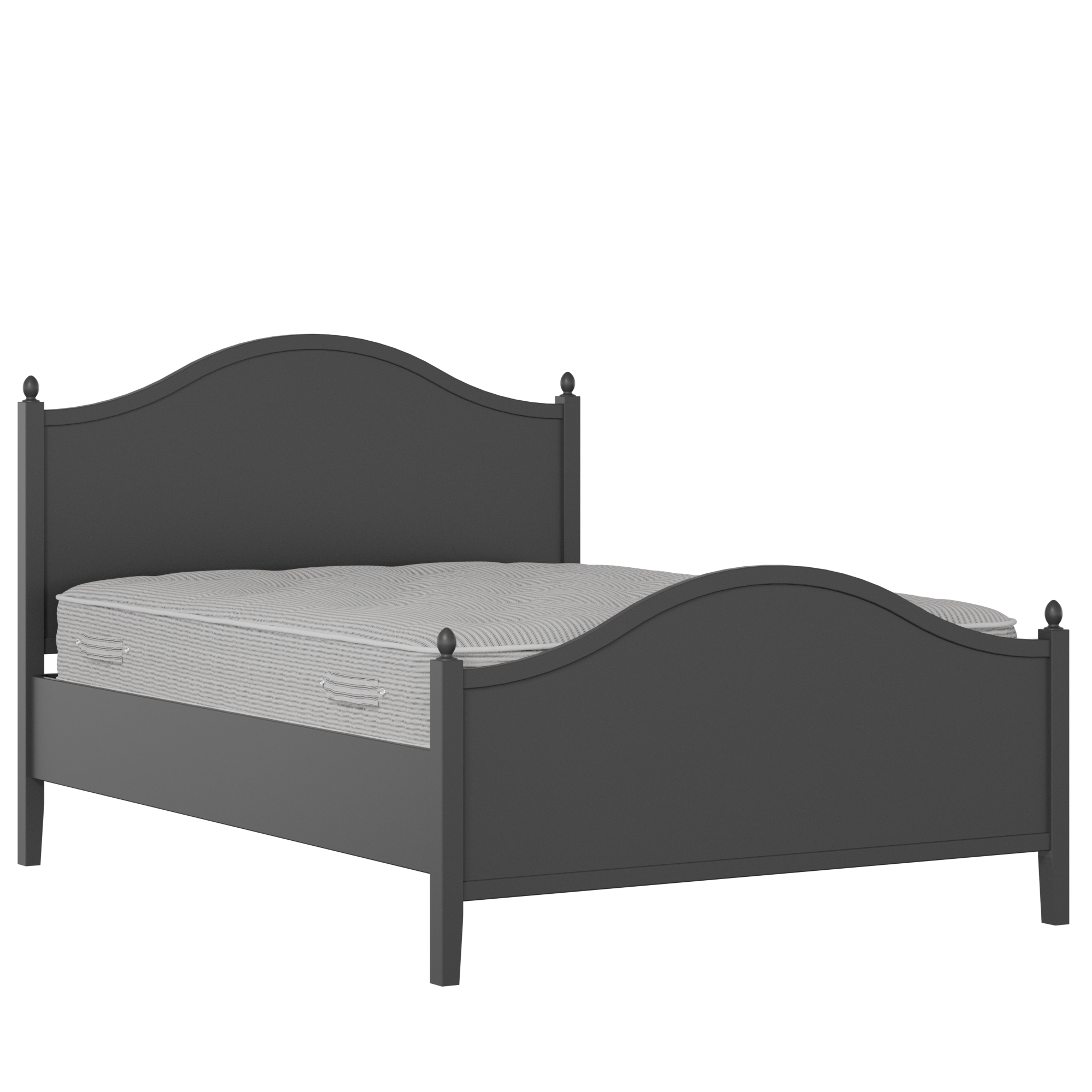 Brady Painted painted wood bed in black with Juno mattress