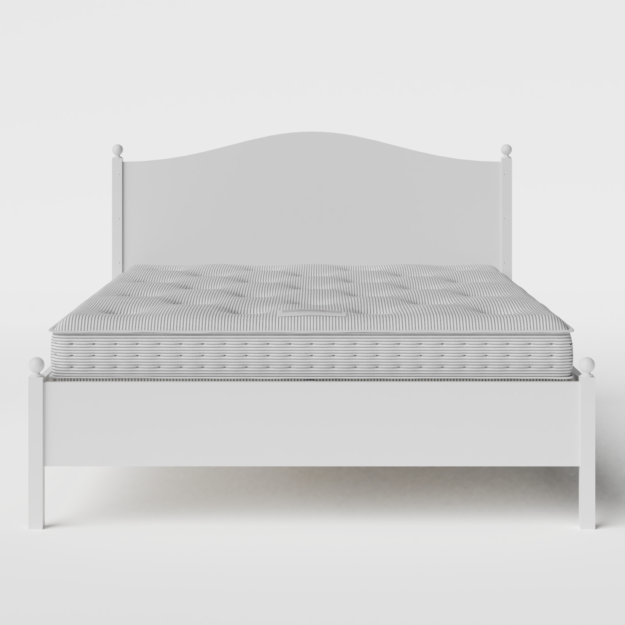 Brady Painted painted wood bed in white with Juno mattress