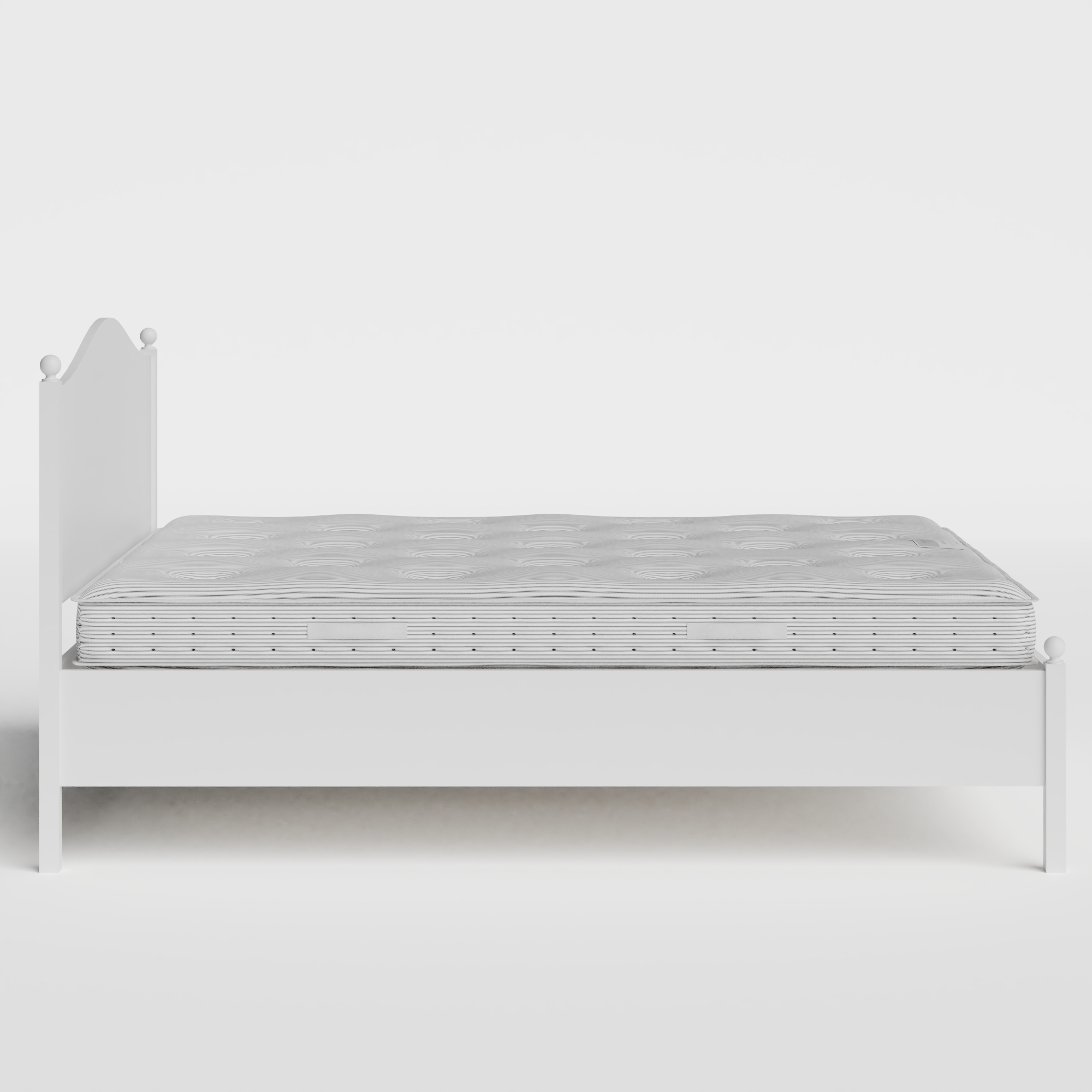 Brady Painted cama de madera pintada en blanco con colchón