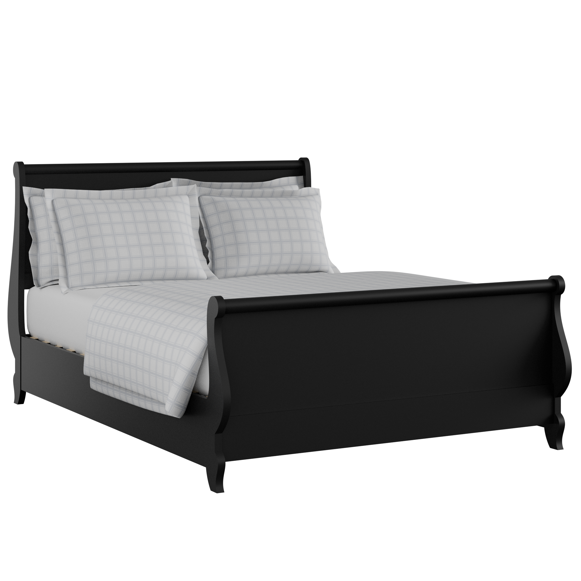 Elliot Painted painted wood bed in black with Juno mattress