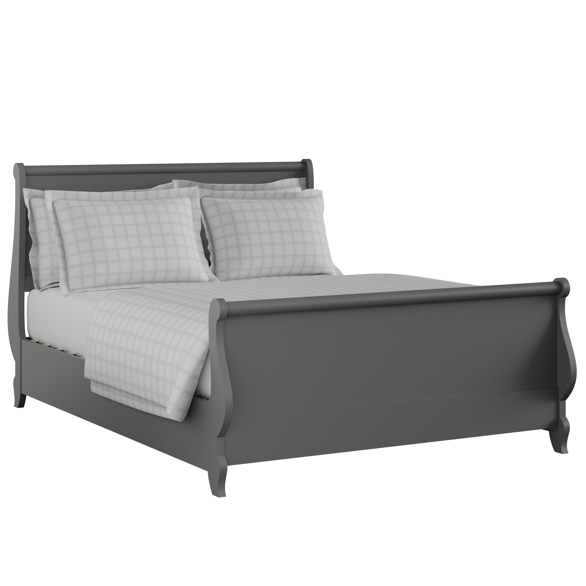 Elliot Painted painted wood bed in grey with Juno mattress