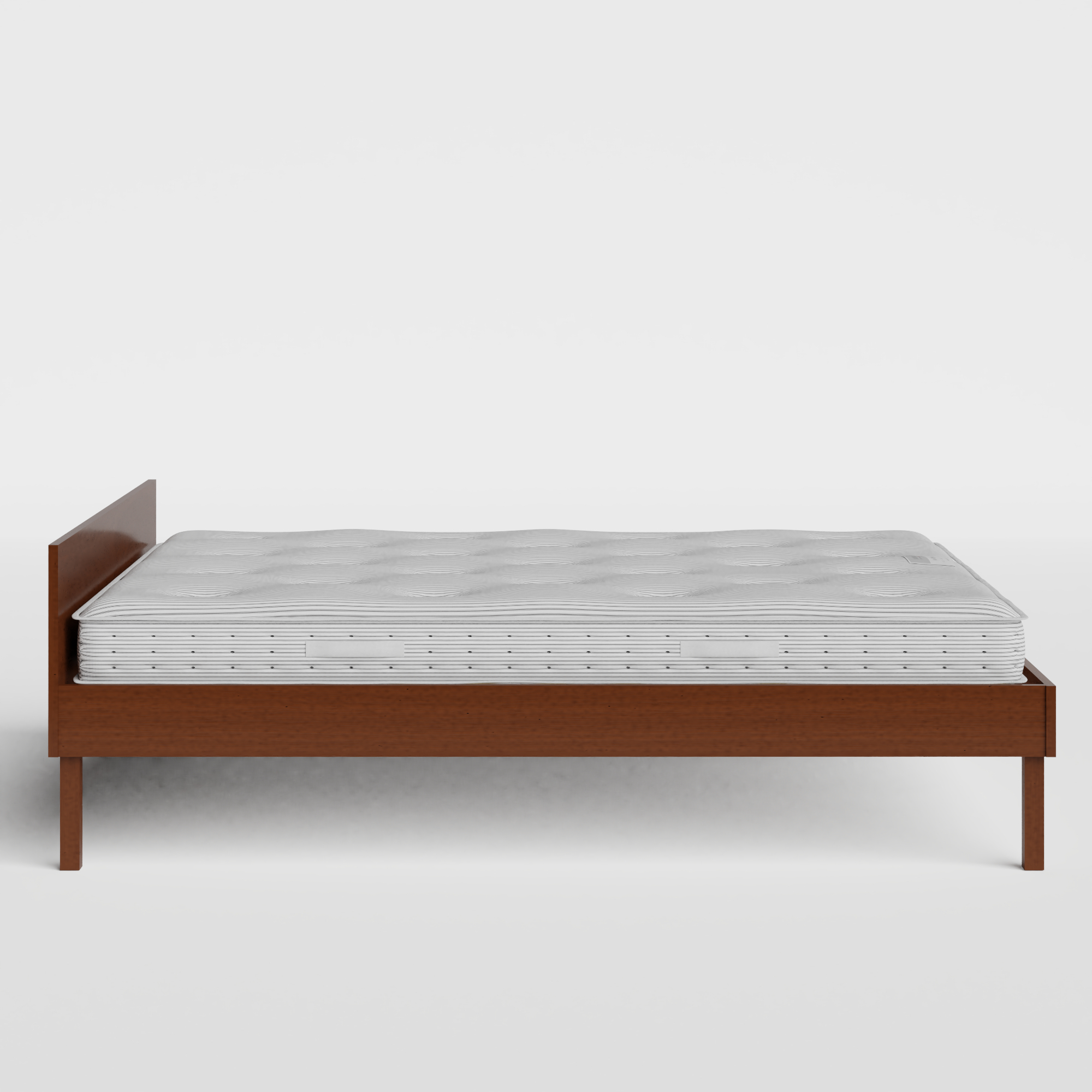 Fuji wood bed in dark cherry with Juno mattress