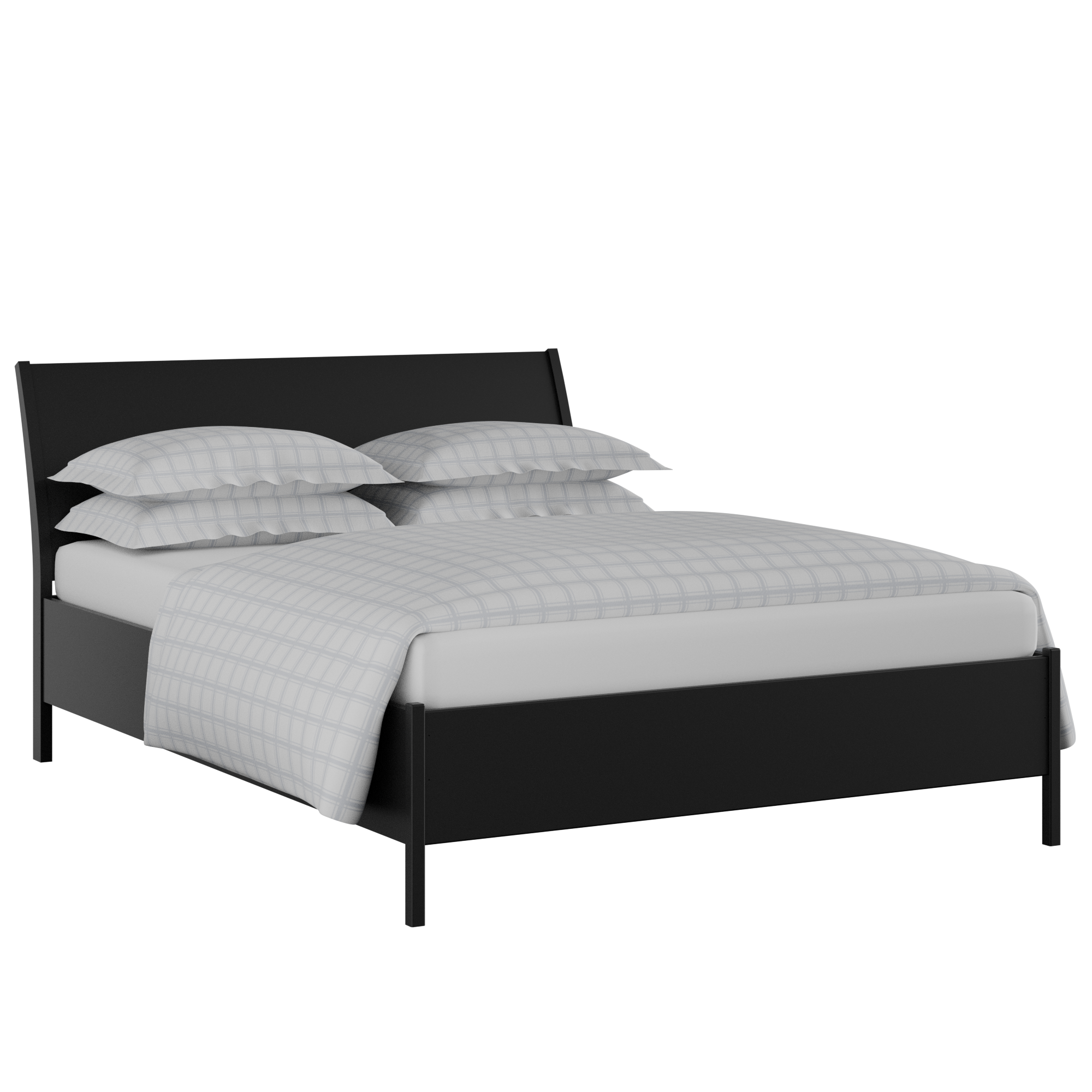 Hunt Painted painted wood bed in black with Juno mattress