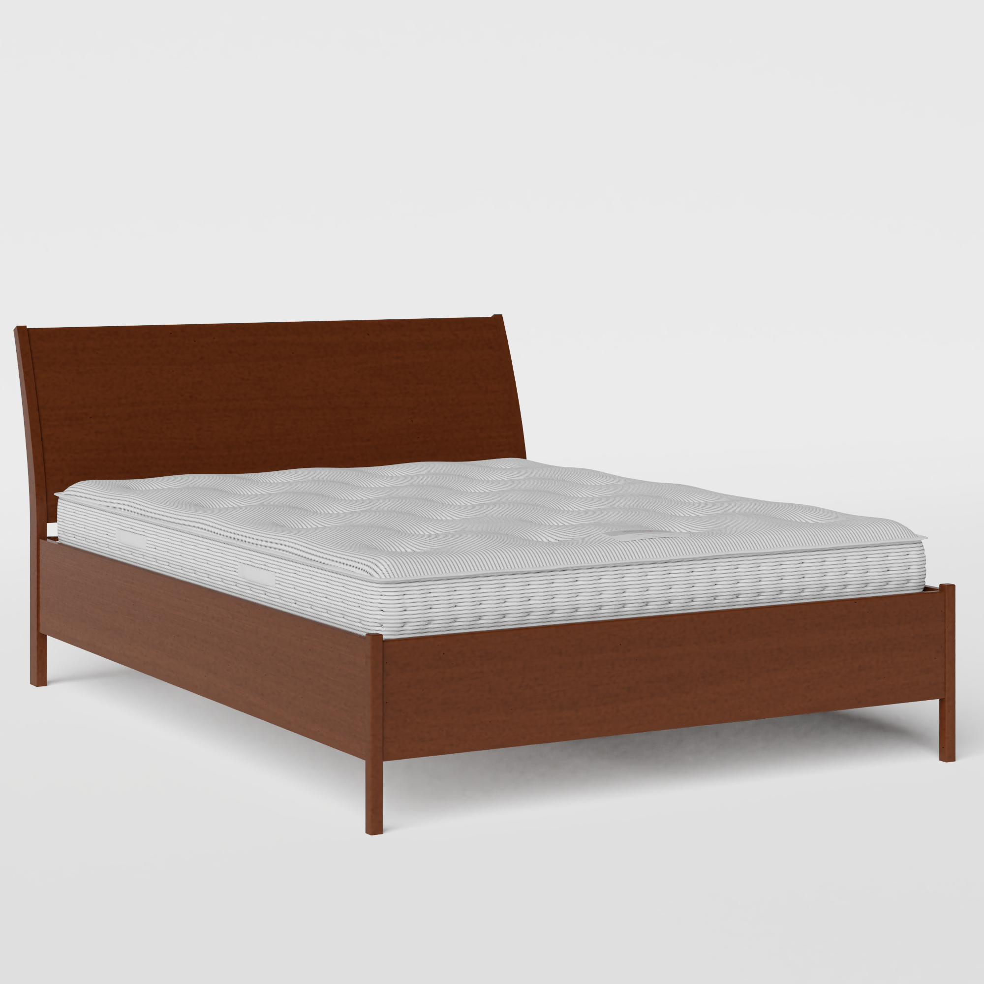 Hunt wood bed in dark cherry with Juno mattress