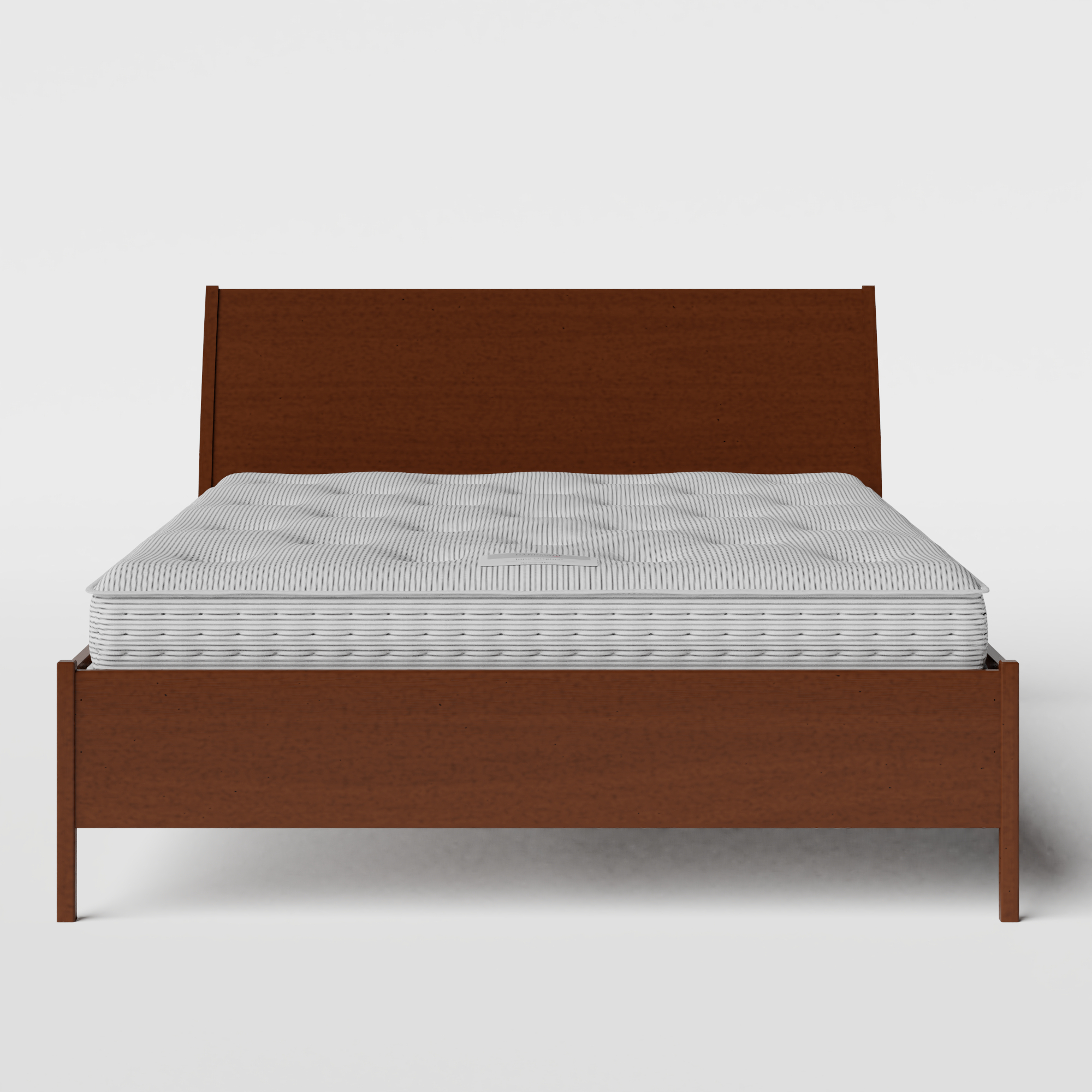 Hunt wood bed in dark cherry with Juno mattress