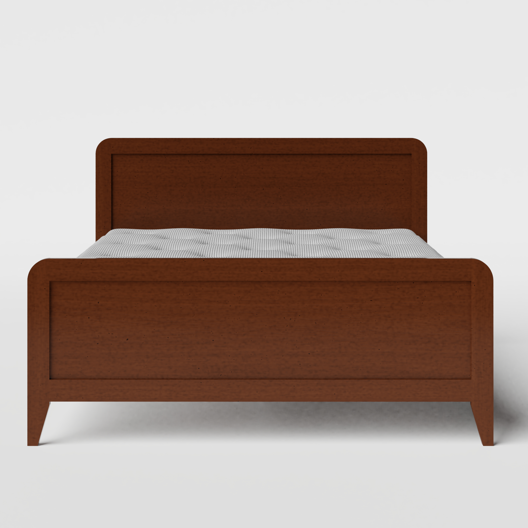 Keats wood bed in dark cherry with Juno mattress