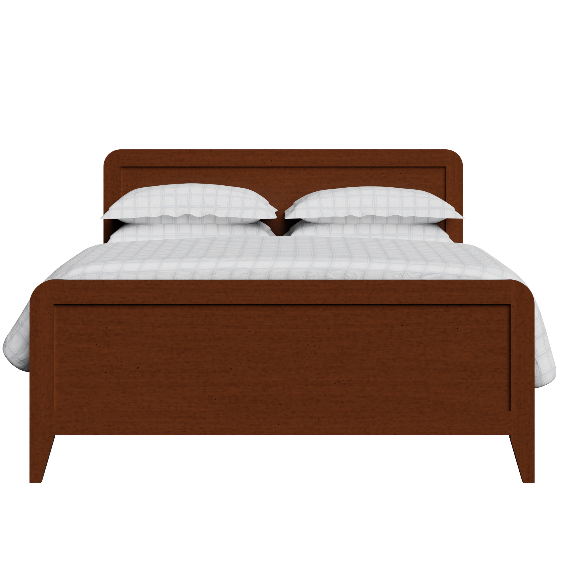 Keats cama de madera pintada en dark cherry