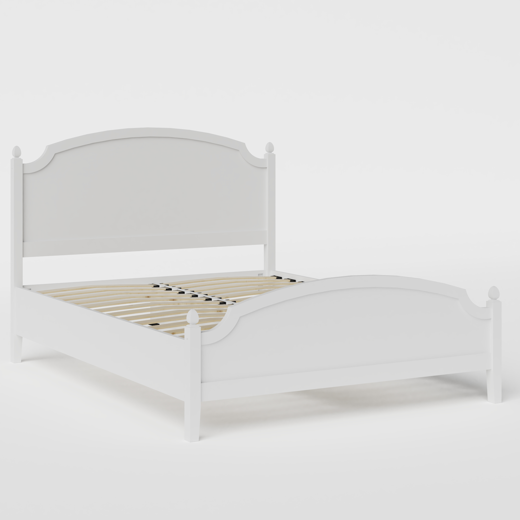 Kipling Low Footend Painted painted wood bed in white