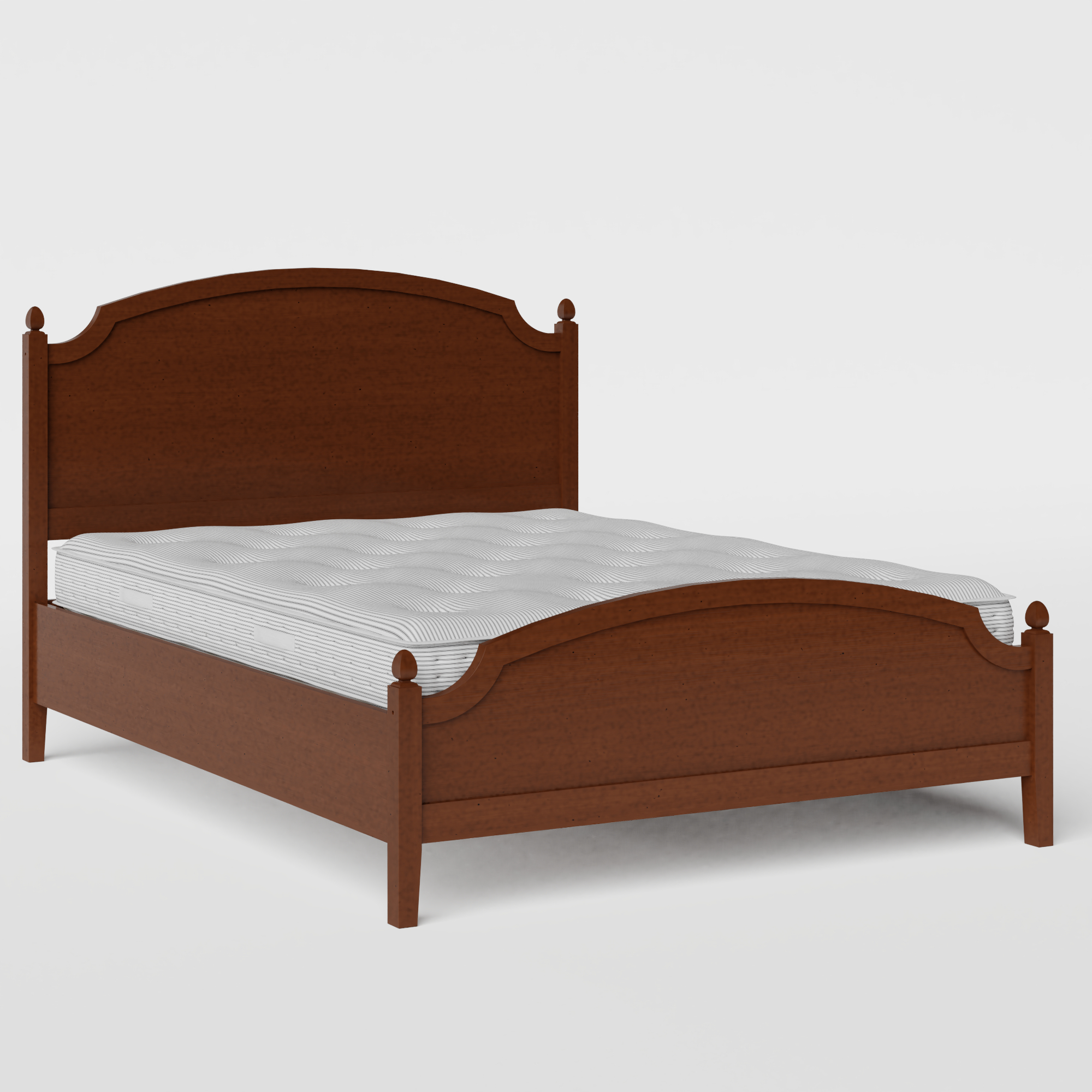Kipling Low Footend wood bed in dark cherry with Juno mattress