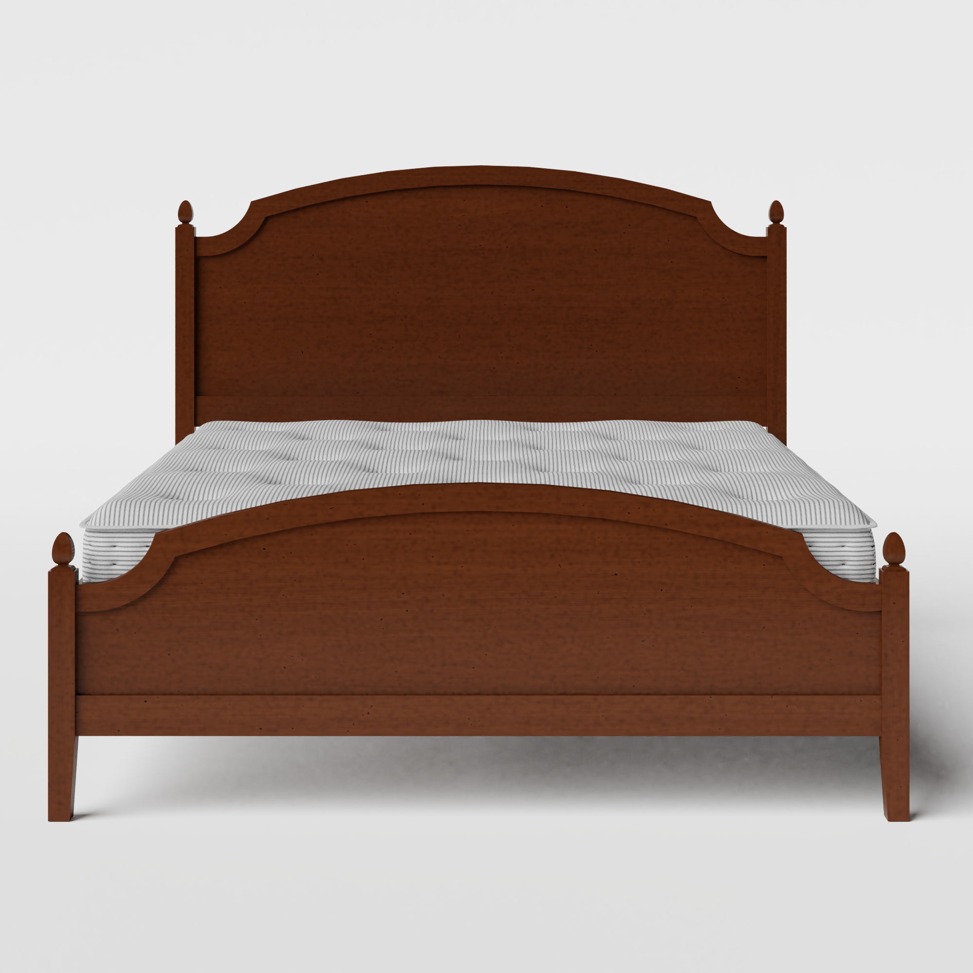 Kipling Low Footend wood bed in dark cherry with Juno mattress