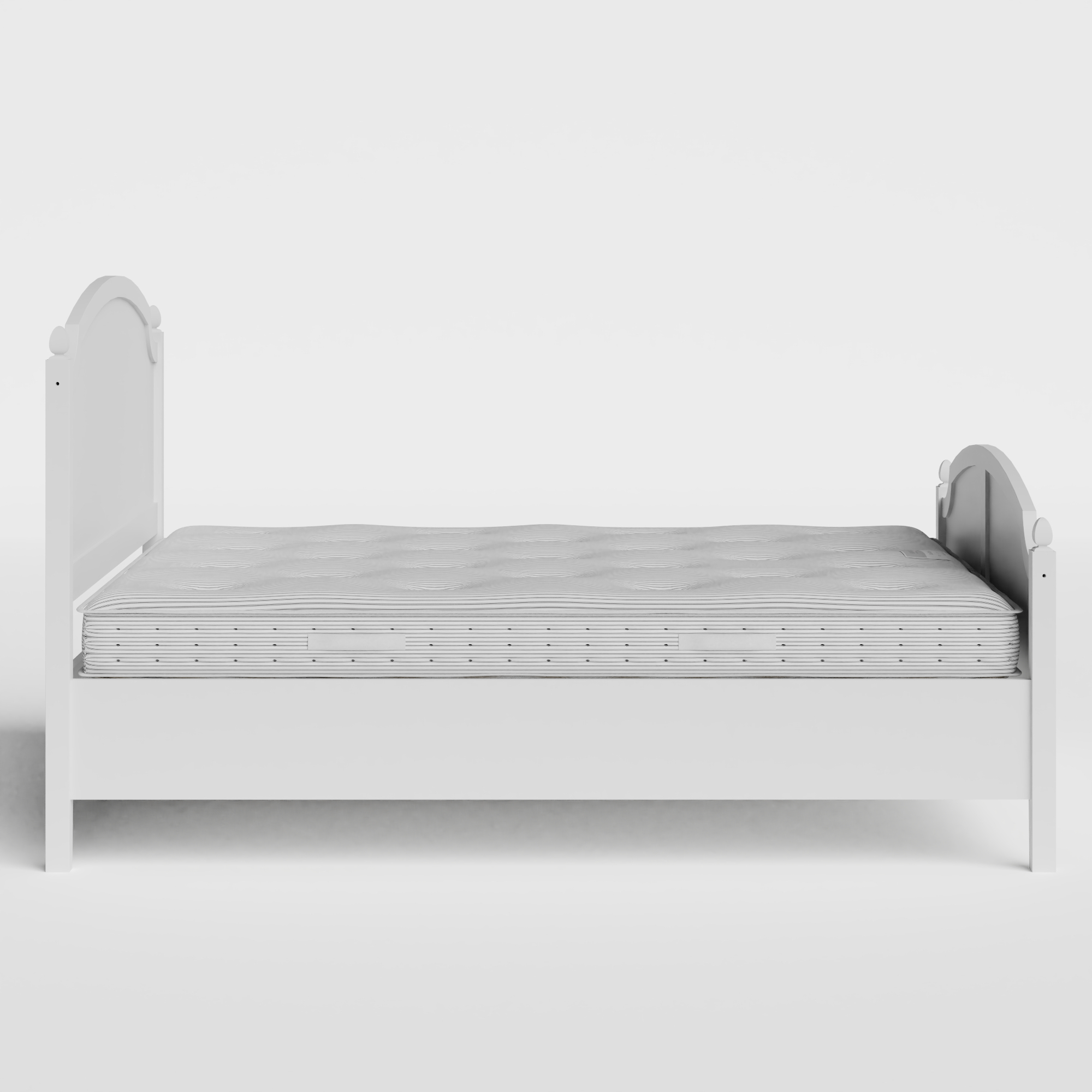 Kipling Painted cama de madera pintada en blanco con colchón