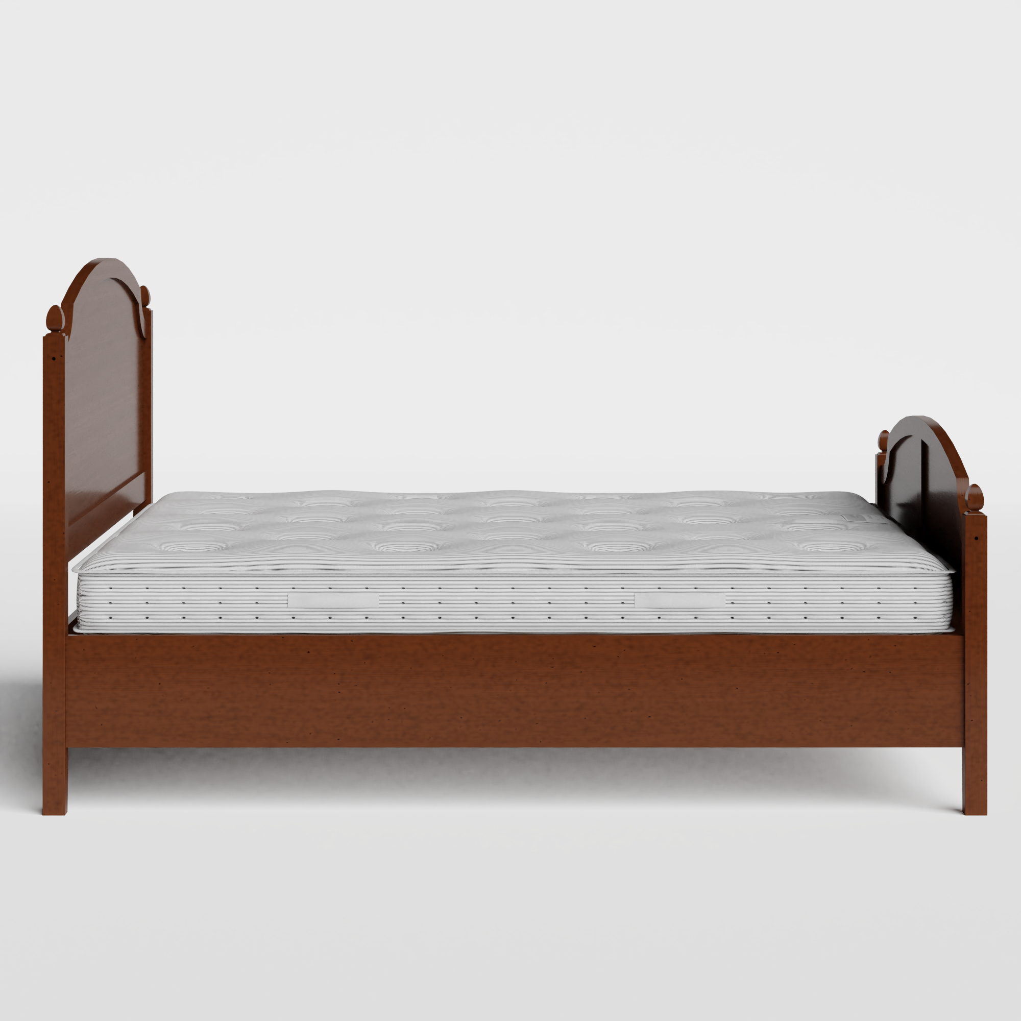 Kipling wood bed in dark cherry with Juno mattress