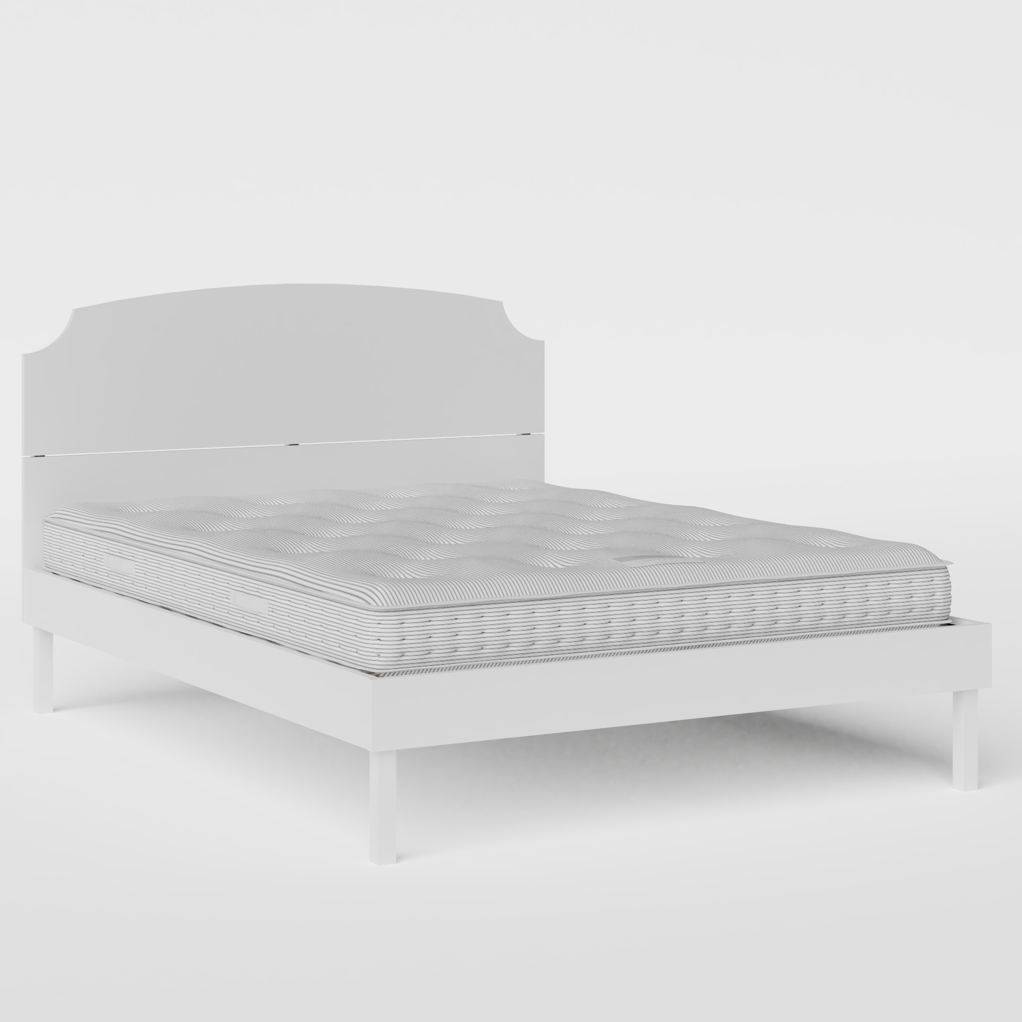 Kobe Painted painted wood bed in white with Juno mattress