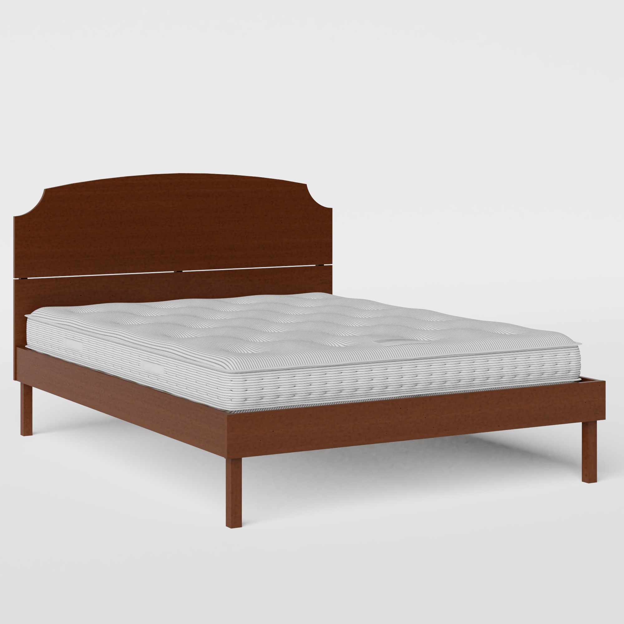 Kobe wood bed in dark cherry with Juno mattress