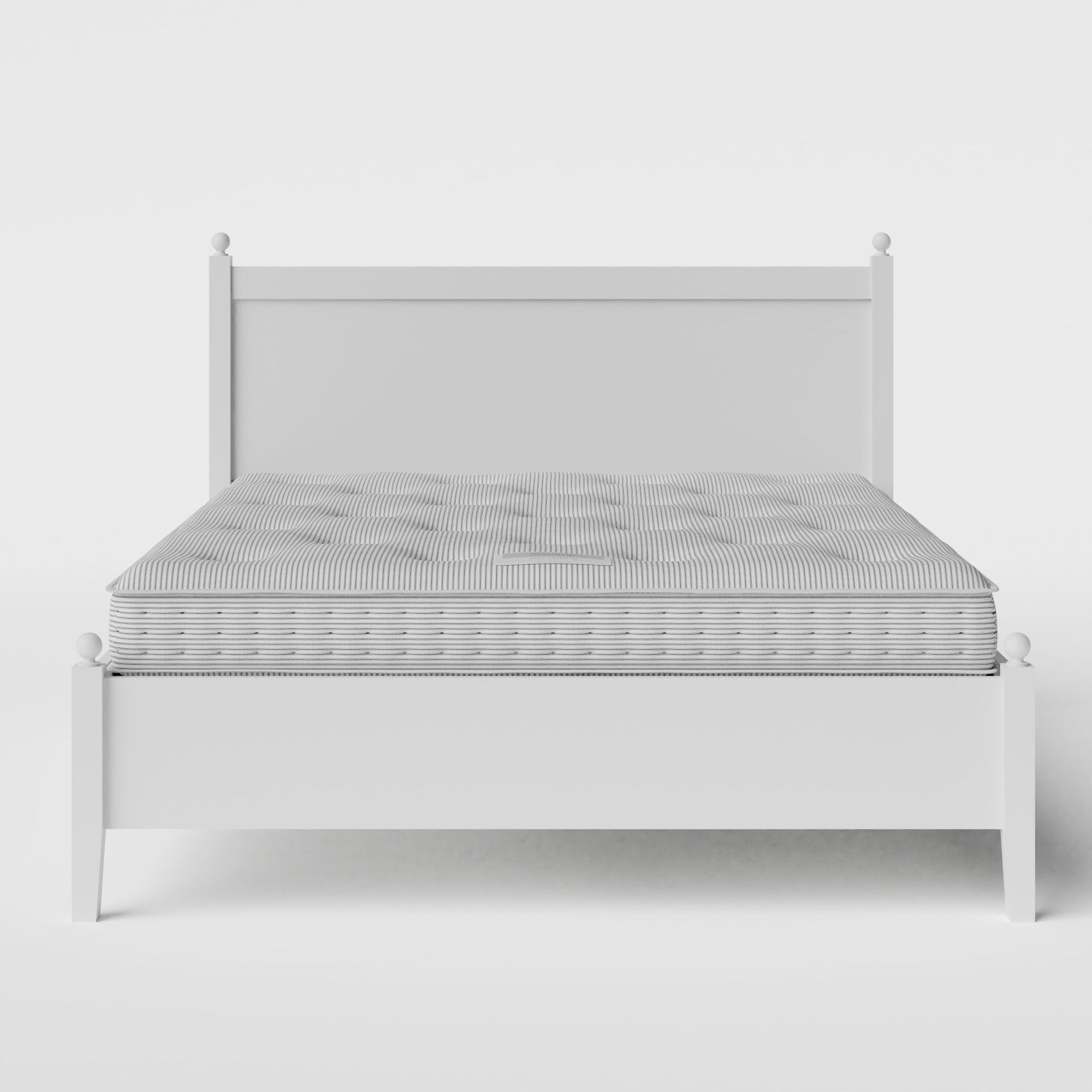 Marbella Low Footend Painted letto in legno bianco con materasso