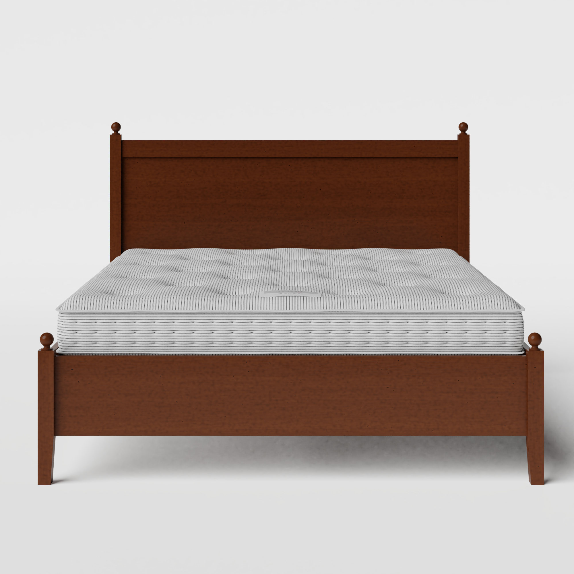 Marbella Low Footend wood bed in dark cherry with Juno mattress