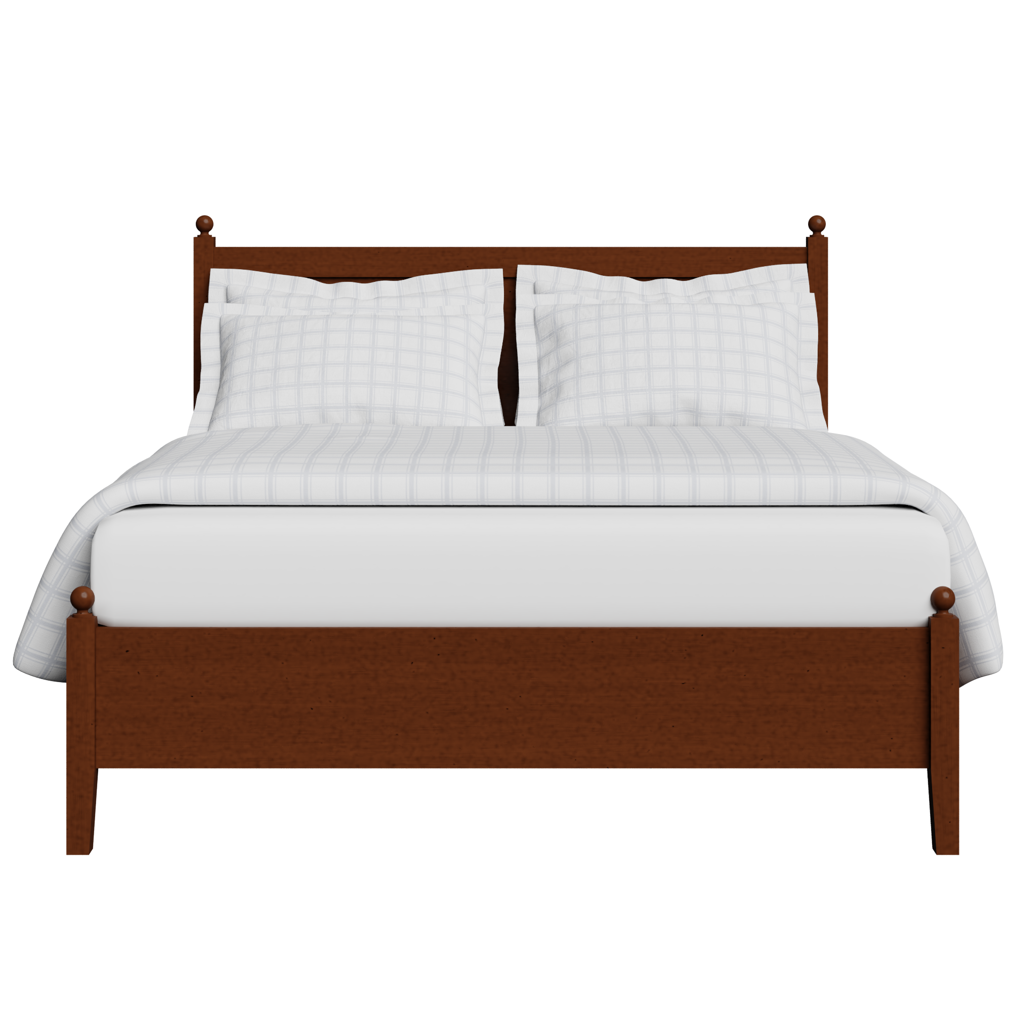 Marbella Low Footend wood bed in dark cherry