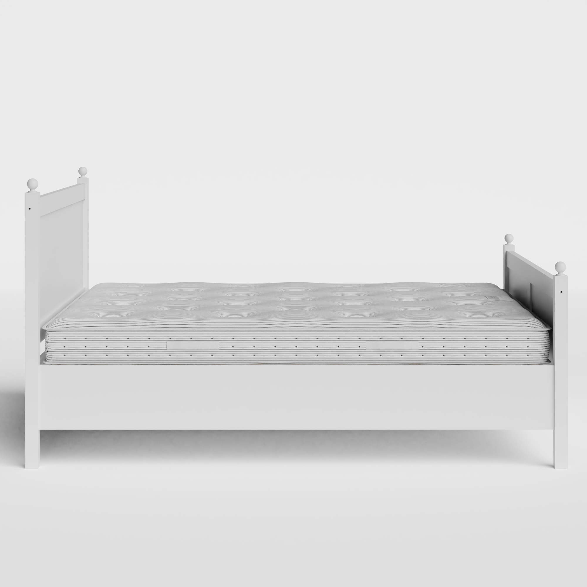 Marbella Painted houten bed in wit met matras