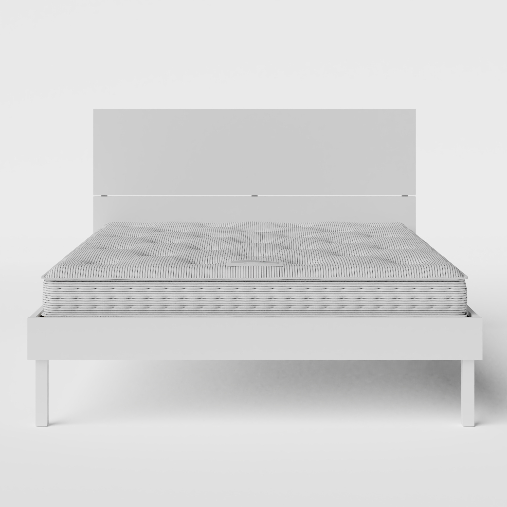 Misaki Painted painted wood bed in white with Juno mattress