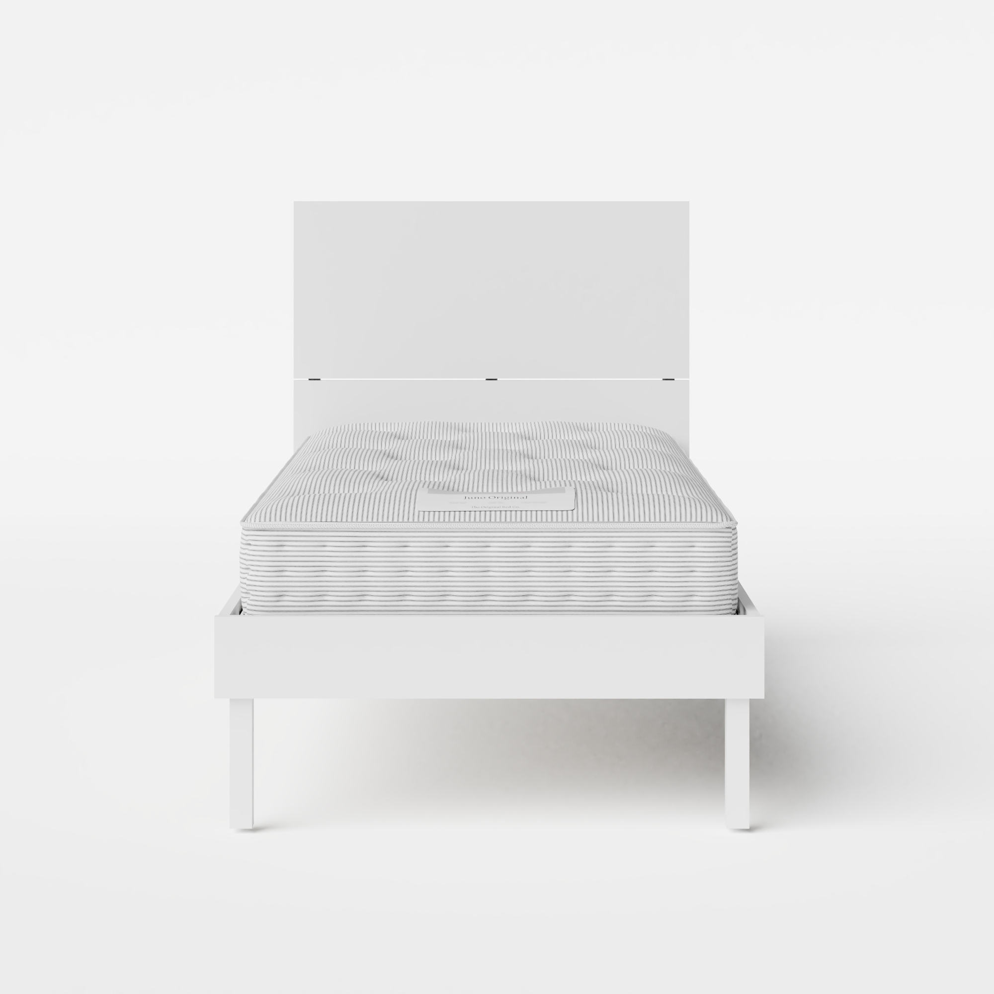 Misaki Painted cama individual de madera pintada en blanco con colchón