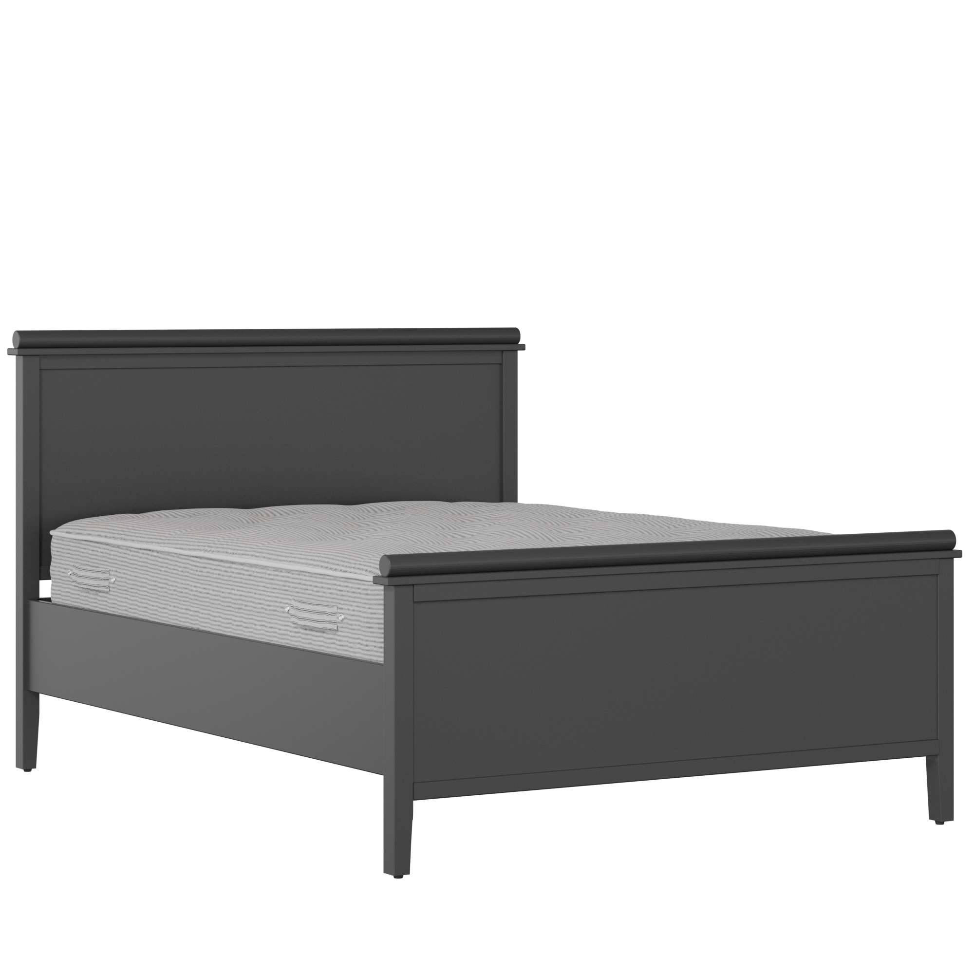 Nocturne Painted painted wood bed in black with Juno mattress