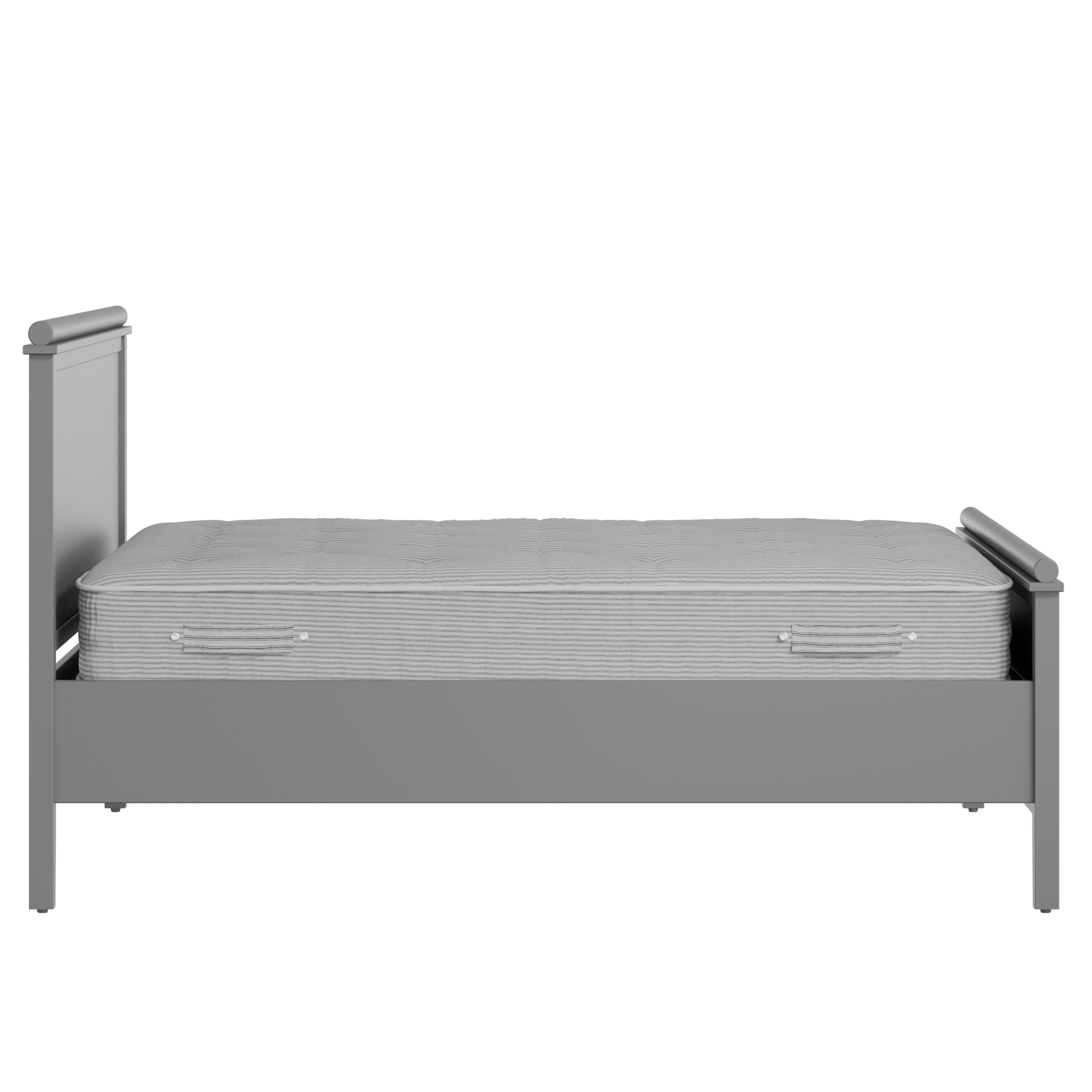 Nocturne Painted painted wood bed in grey with Juno mattress