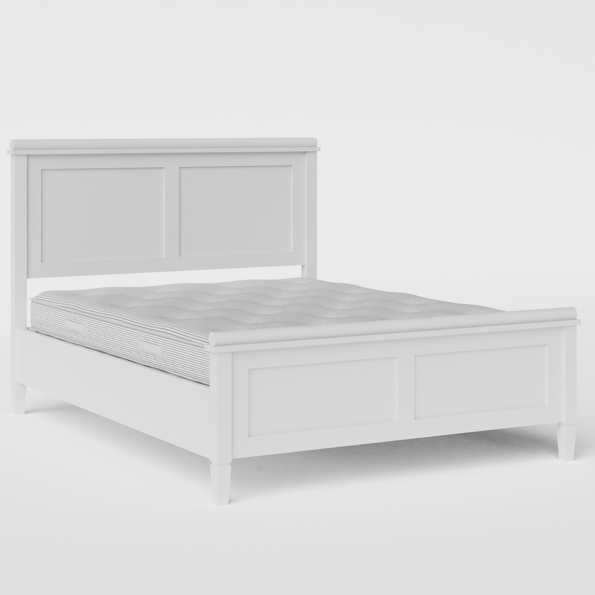 Nocturne Painted houten bed in wit met matras