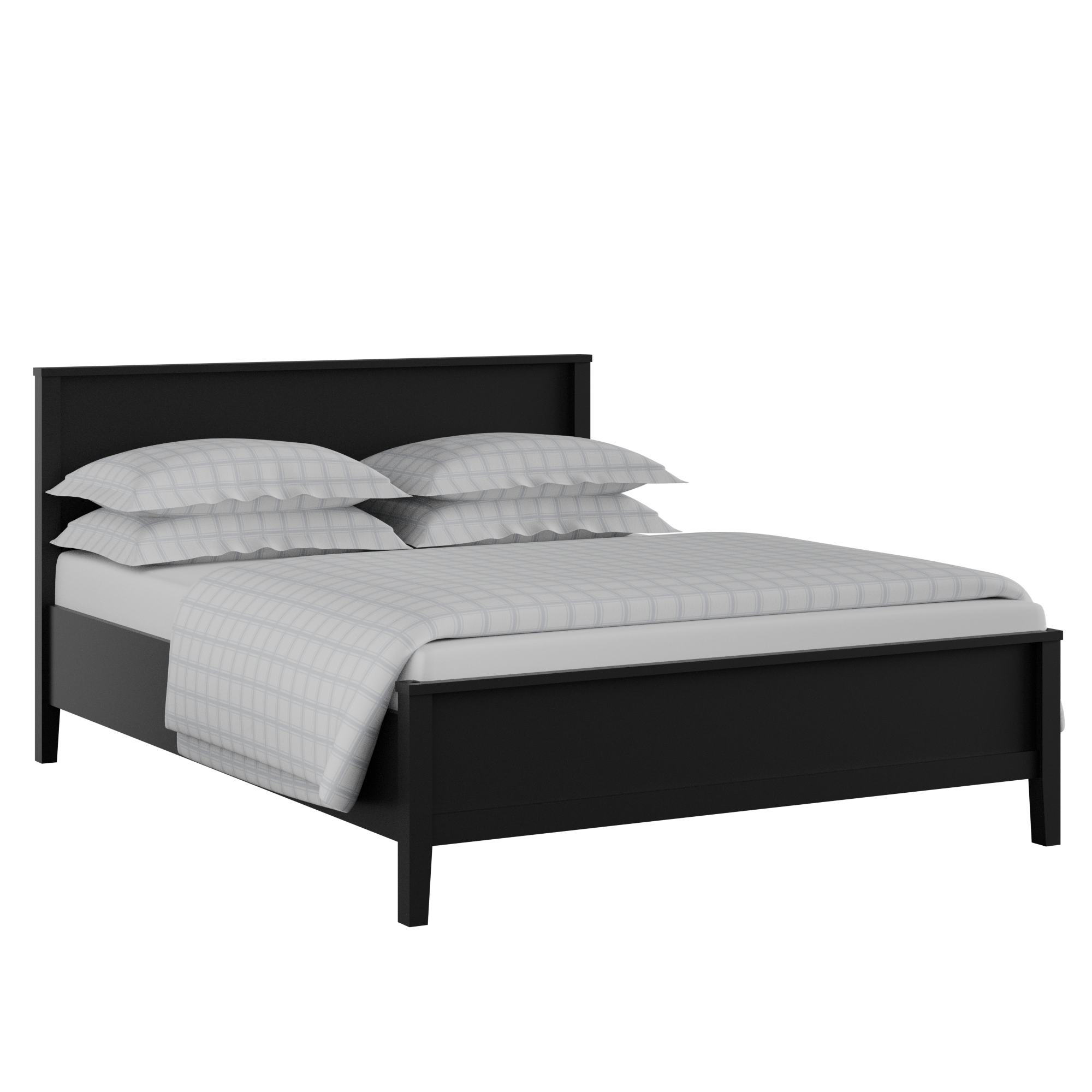 Ramsay Painted painted wood bed in black with Juno mattress