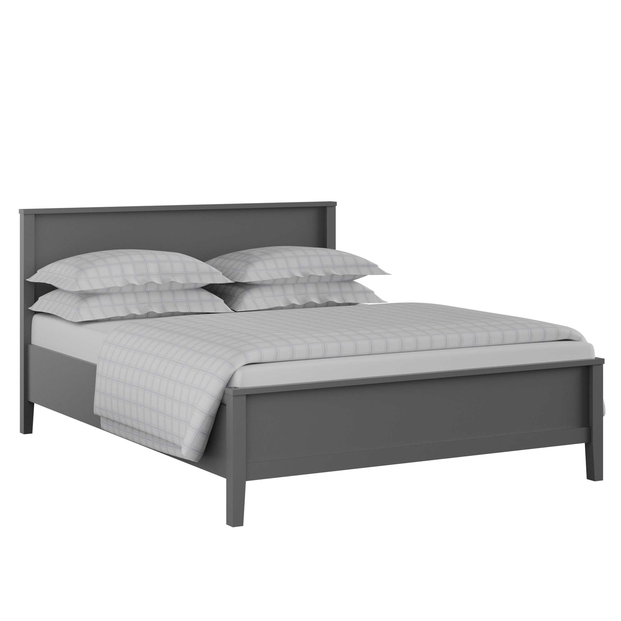 Ramsay Painted painted wood bed in grey with Juno mattress
