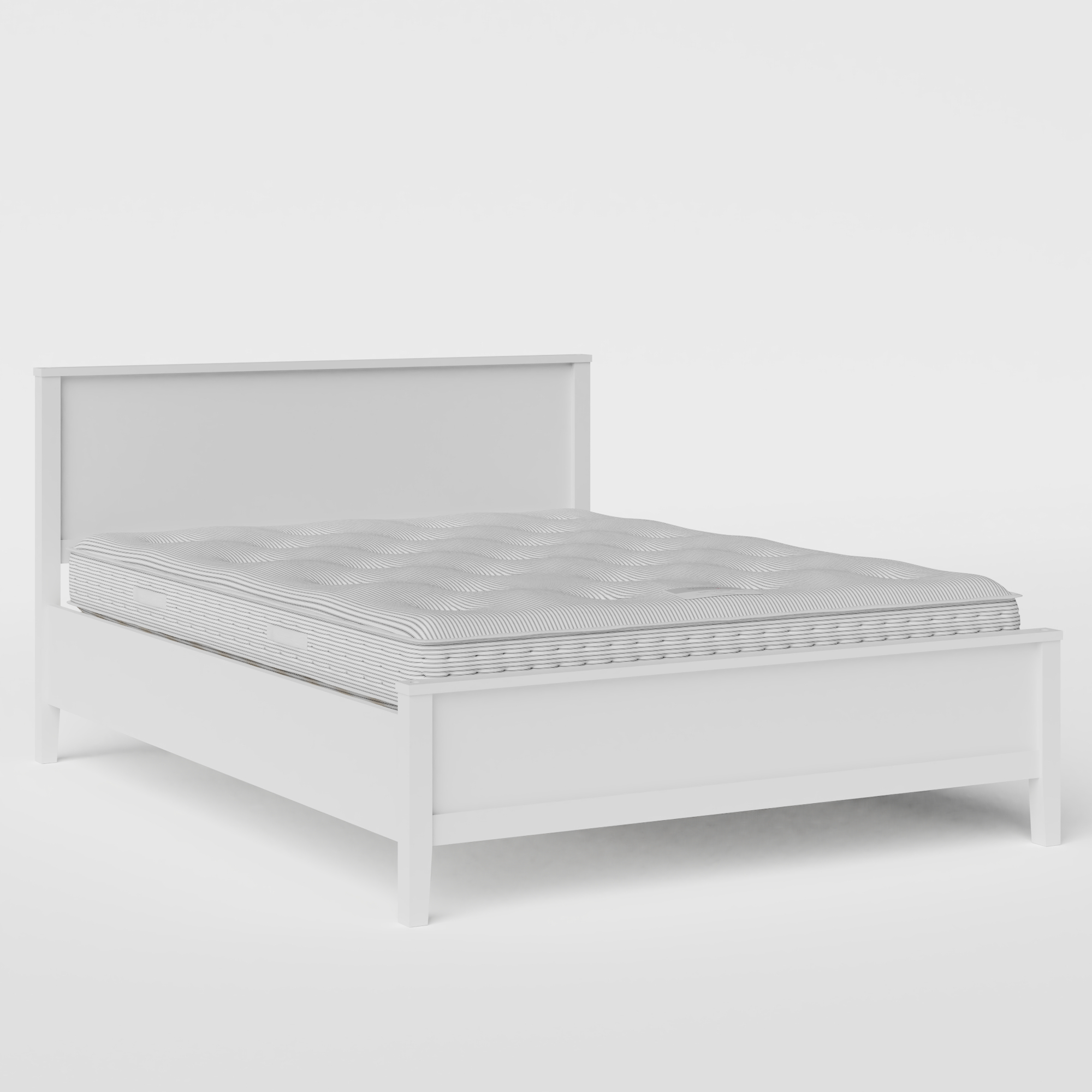 Ramsay Painted painted wood bed in white with Juno mattress