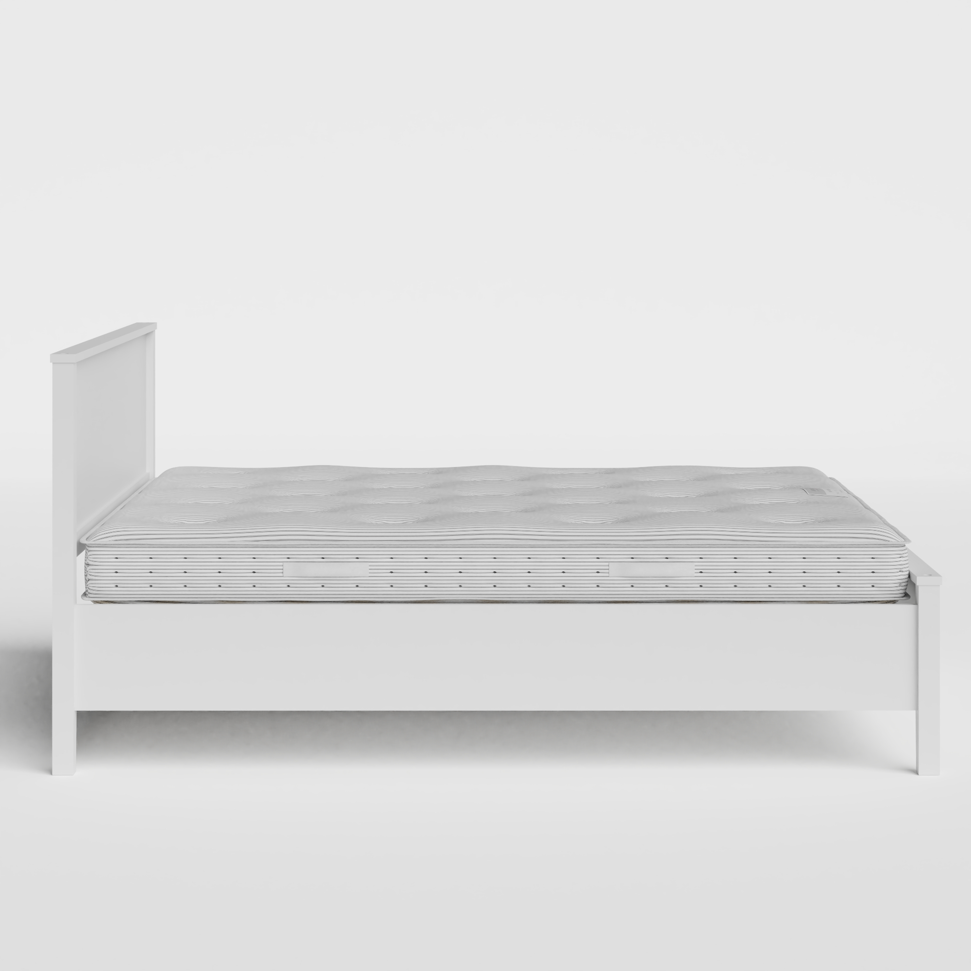 Ramsay Painted painted wood bed in white with Juno mattress
