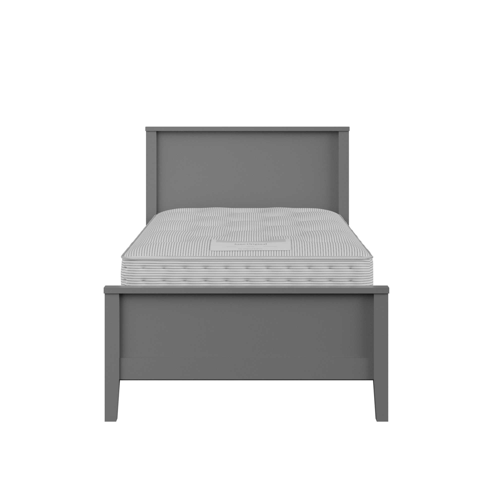 Ramsay Painted single painted wood bed in grey with Juno mattress