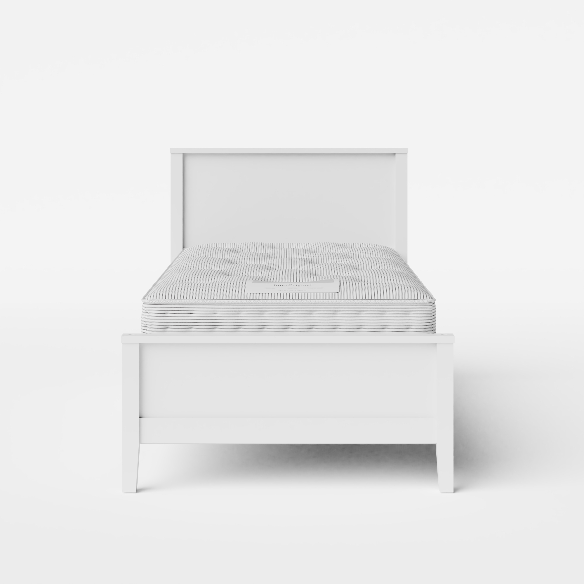 Ramsay Painted letto singolo in legno bianco con materasso
