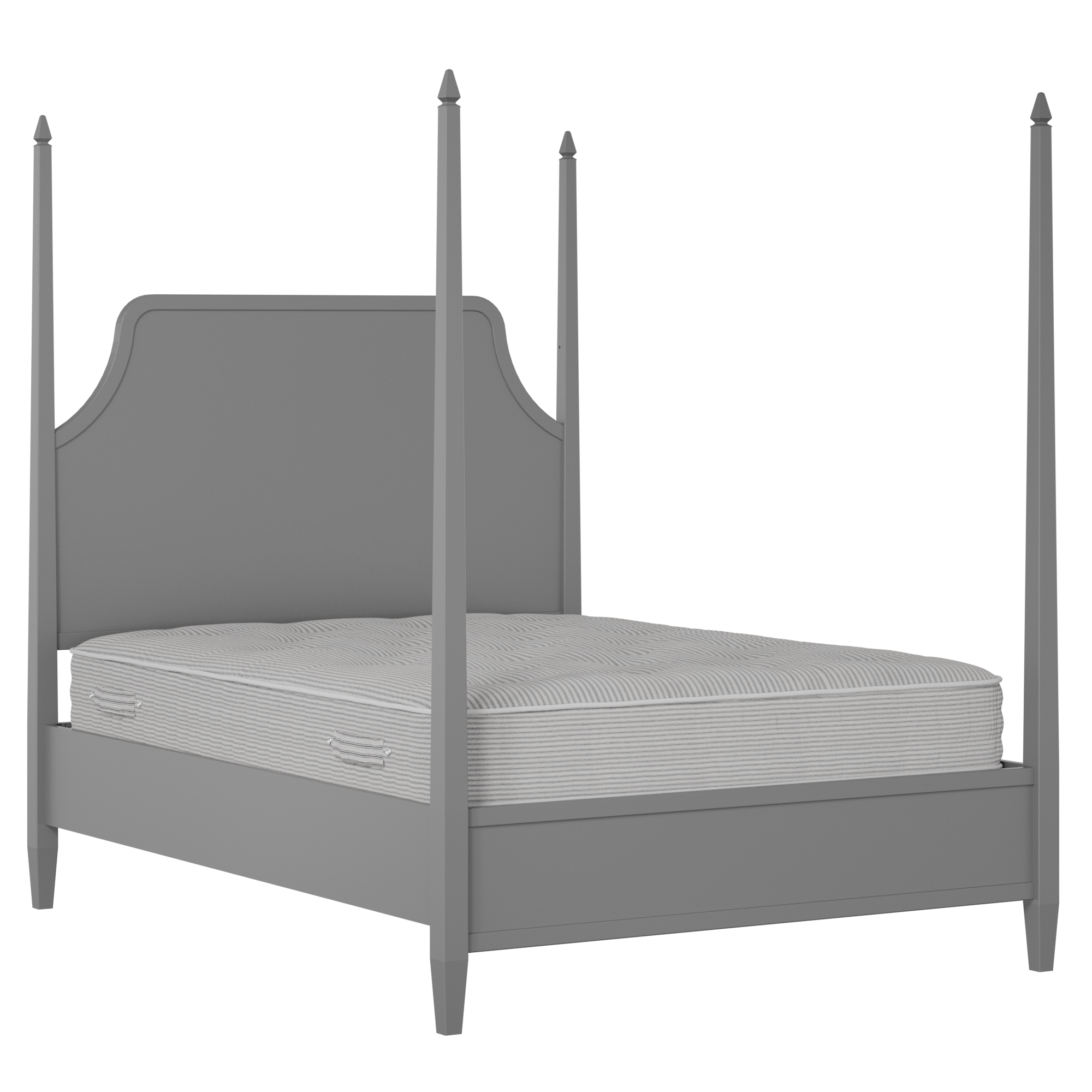 Turner Painted painted wood bed in grey with Juno mattress