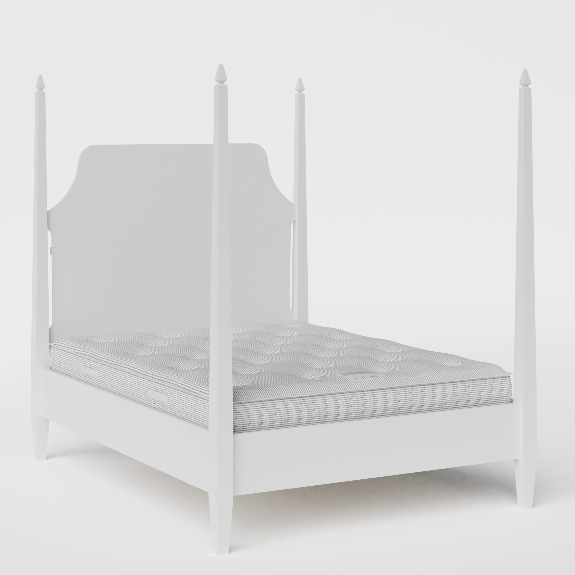 Turner Painted painted wood bed in white with Juno mattress