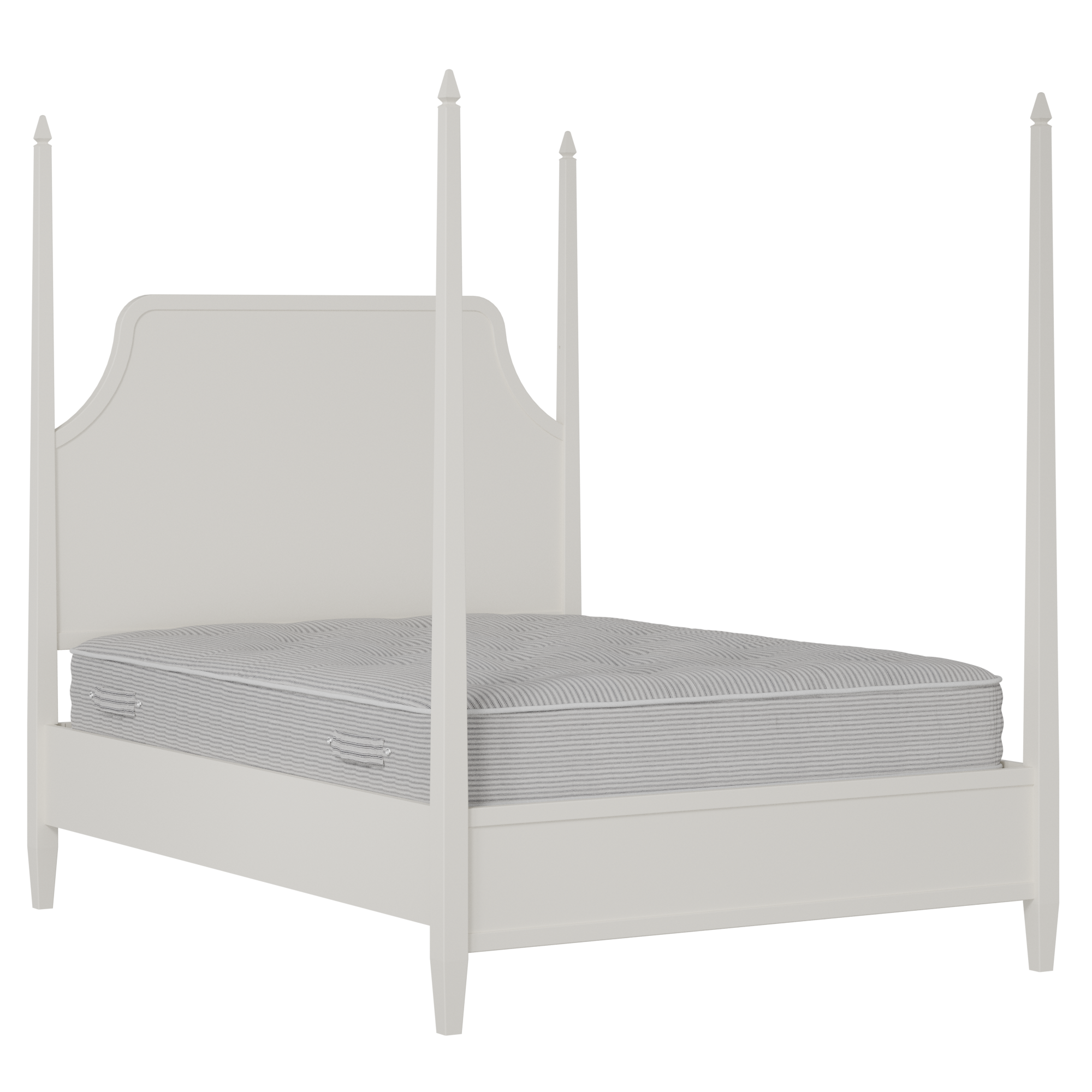 Turner Painted painted wood bed in white with Juno mattress