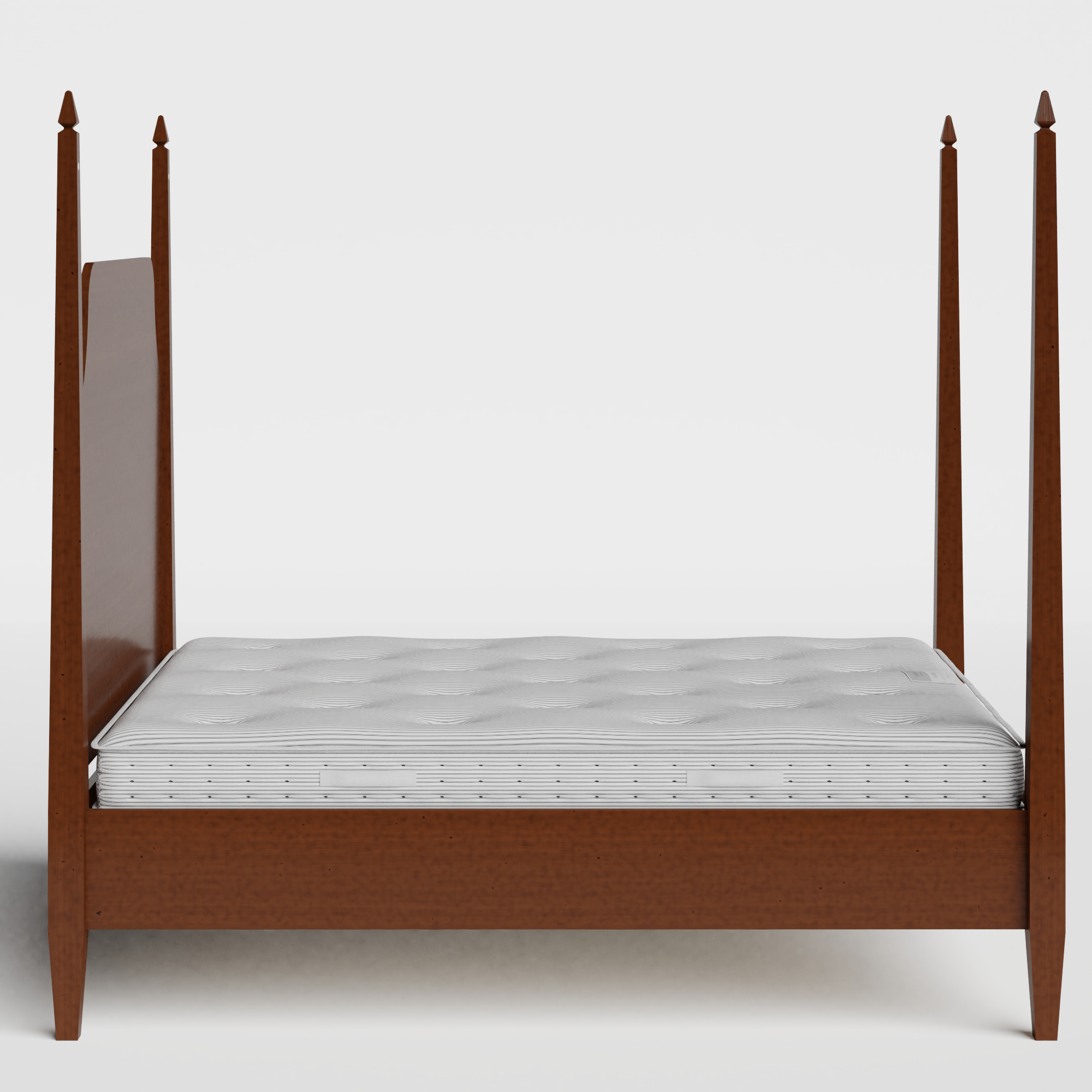 Turner cama de madera pintada en dark cherry con colchón