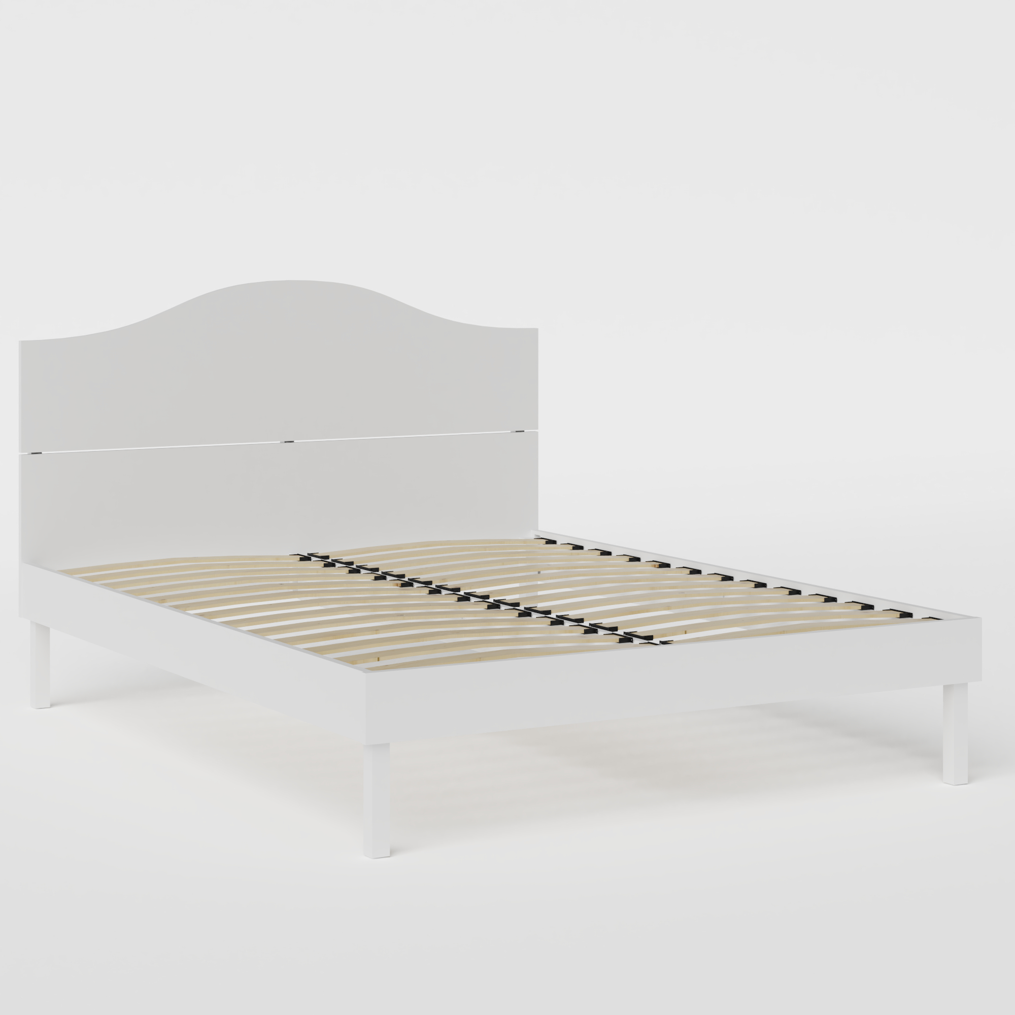 Yoshida Painted cama de madera pintada en blanco