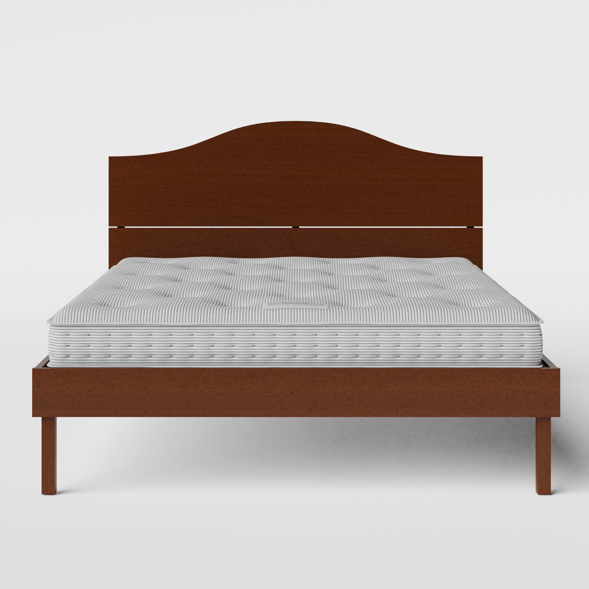 Yoshida wood bed in dark cherry with Juno mattress