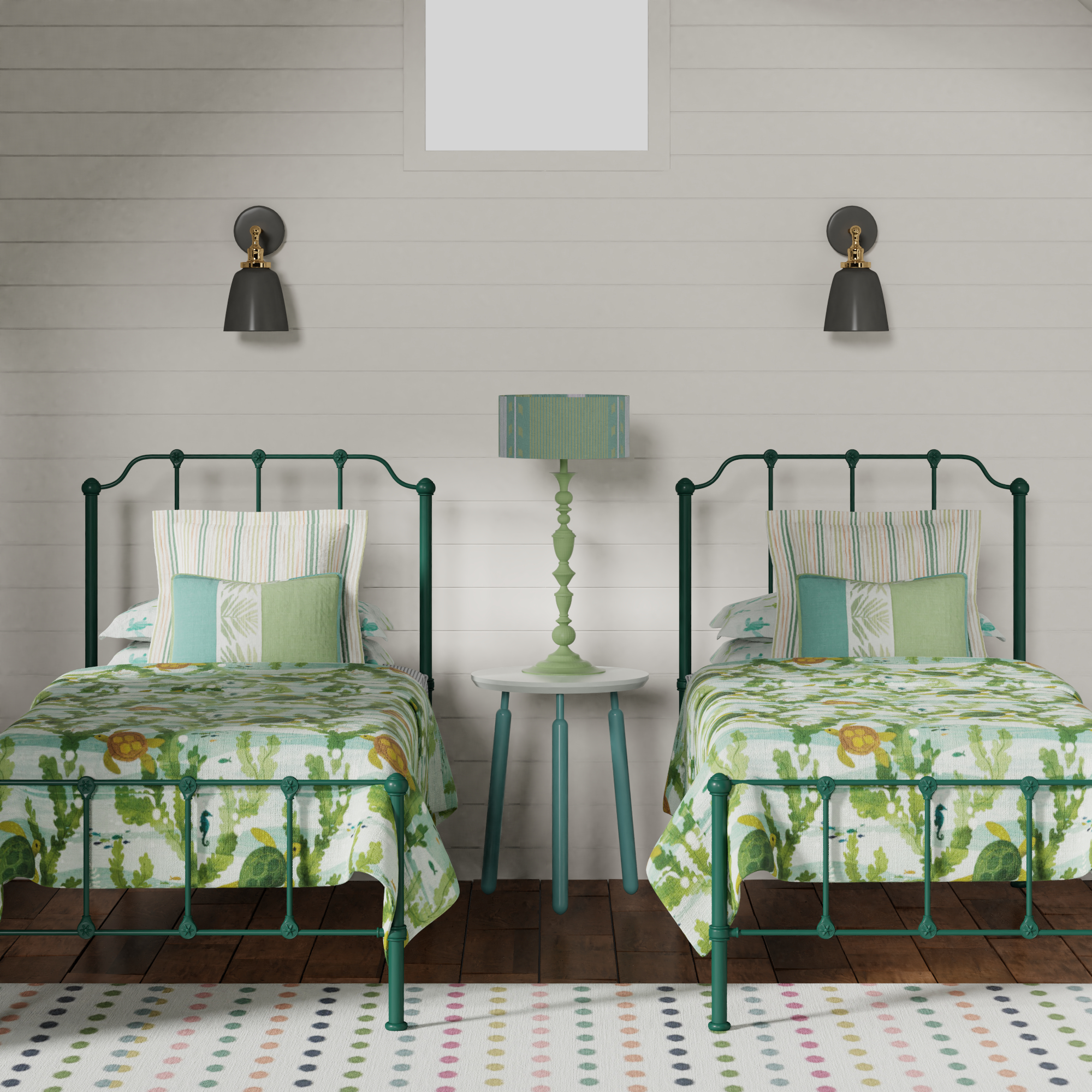 Julia iron bed - Image green